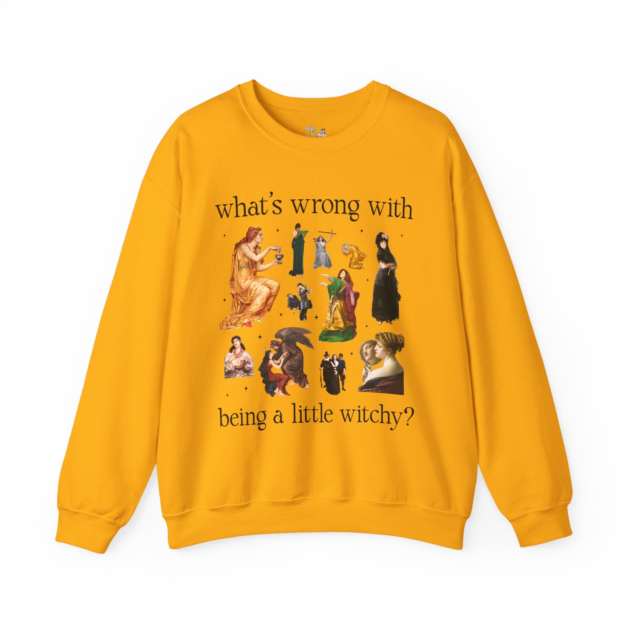 Witch Art History Lover Sweatshirt, Famous Paintings, Pre-Raphaelite and 19th Century Art Historian Crewneck for Halloween or Spooky Season