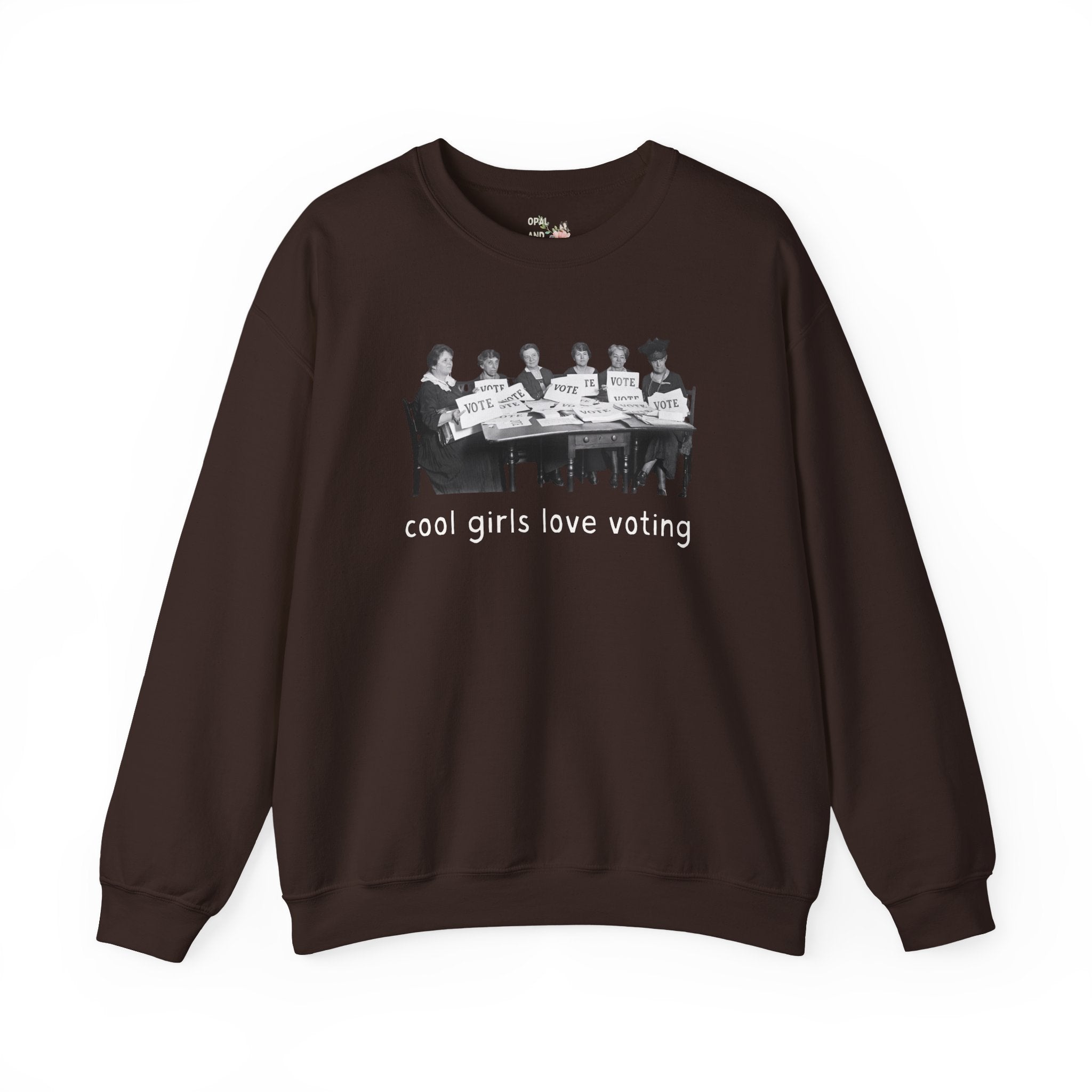 Cool Girls Love Voting History Lover Sweatshirt: Women's History Month, American Suffragette Movement, 19th Century and Early 1900s History