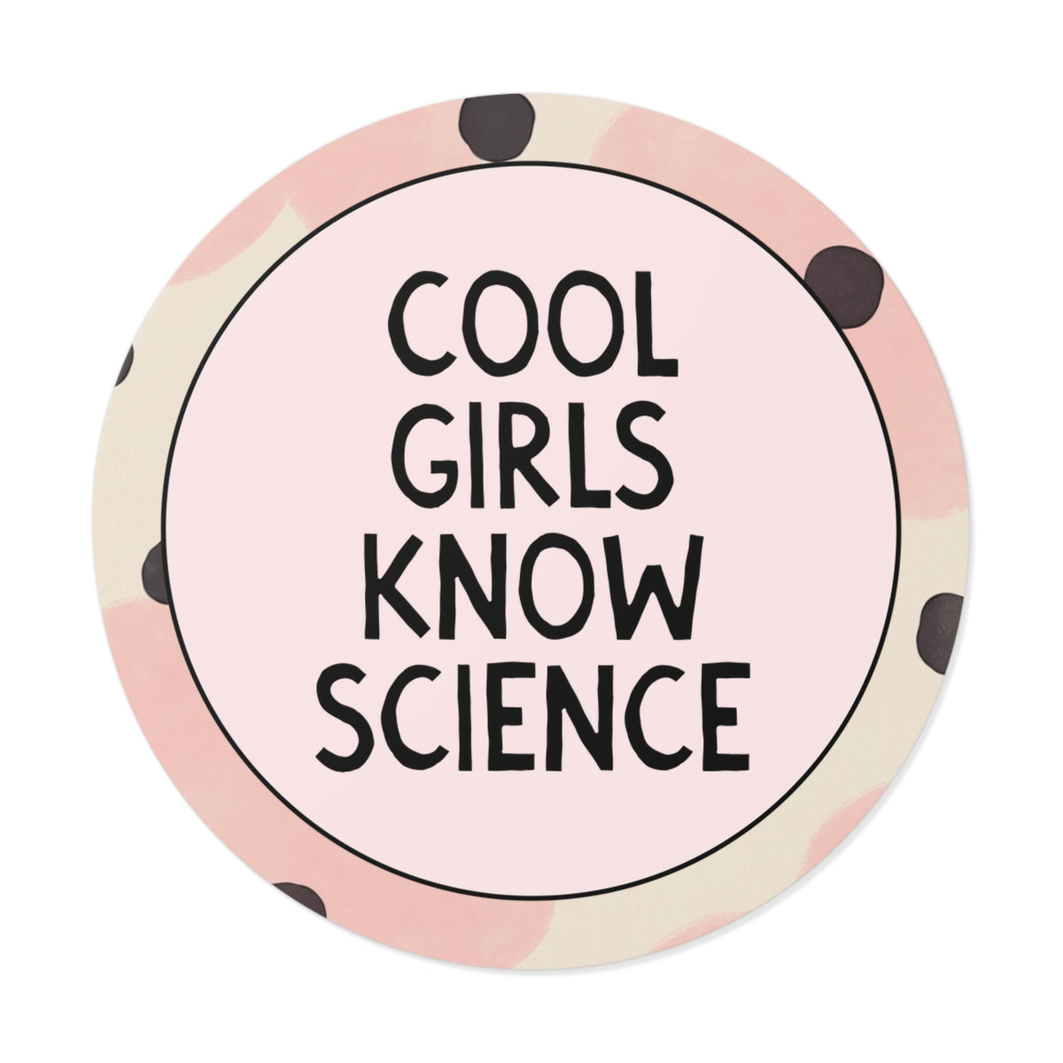 Cool Girls Know Science Sticker for Science Major or Friend Studying Chemistry, Cute Women in STEM Sticker for Scientist or Biologist