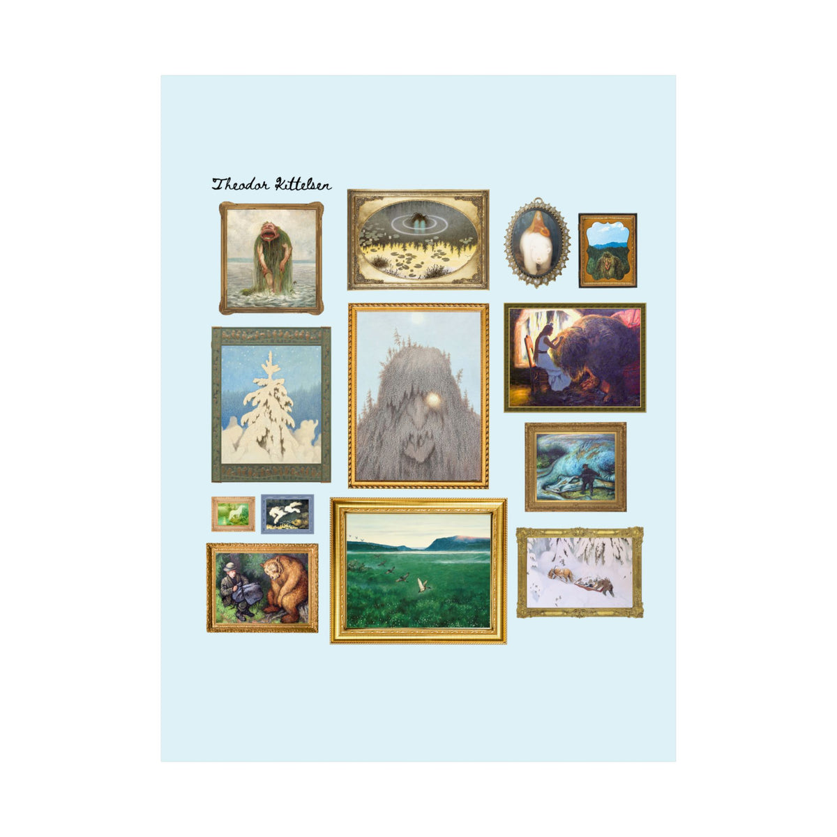 Theodor Kittelsen Art Historian Poster Print: Norwegian Art History, Early 1900s and Late 19th Century Fairy Tale and Folk Tale Famous Paintings