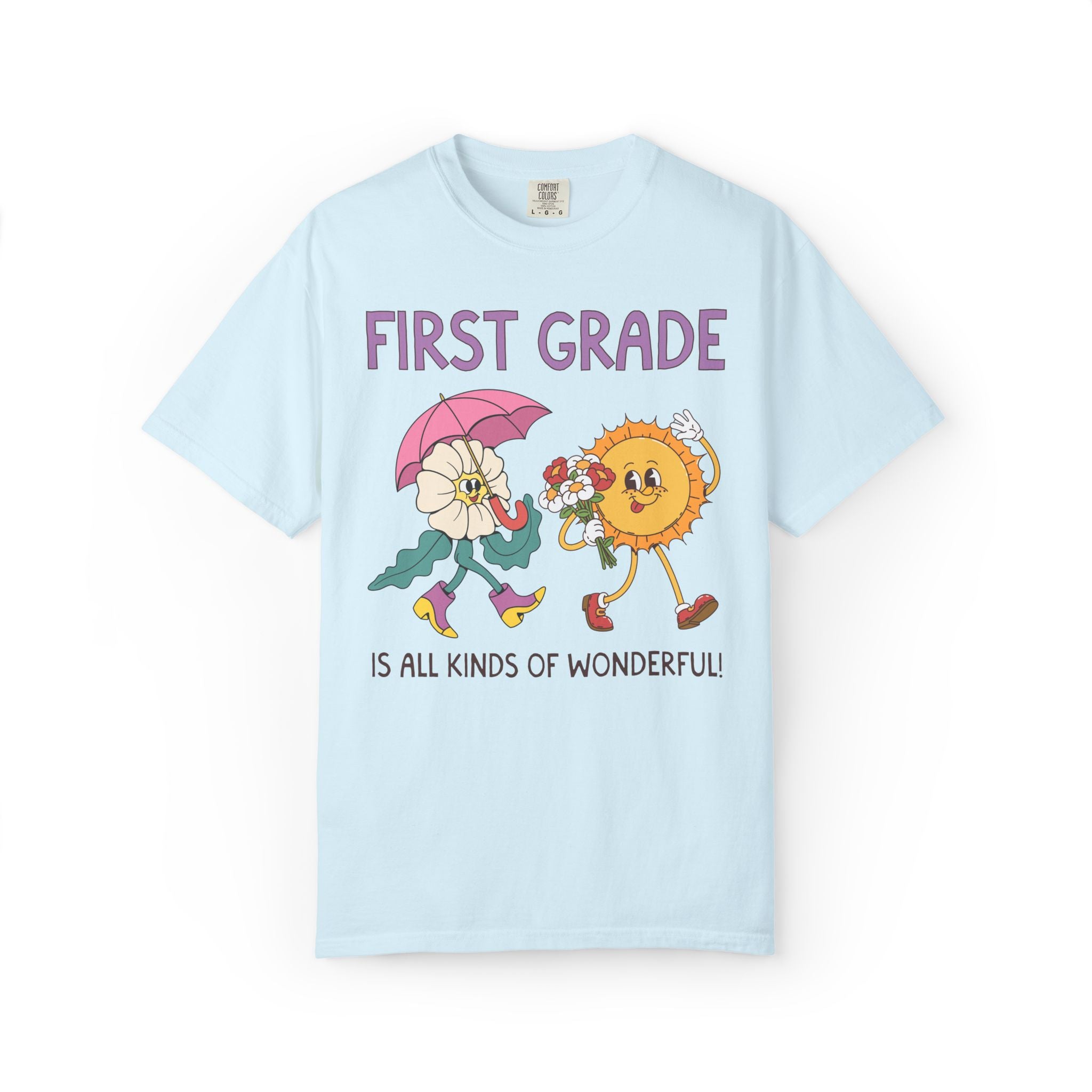 First Grade is All Kinds of Wonderful Teacher Team Tee Shirt for Back to School: Cute New School Year T-Shirt, First Year Teacher or Para