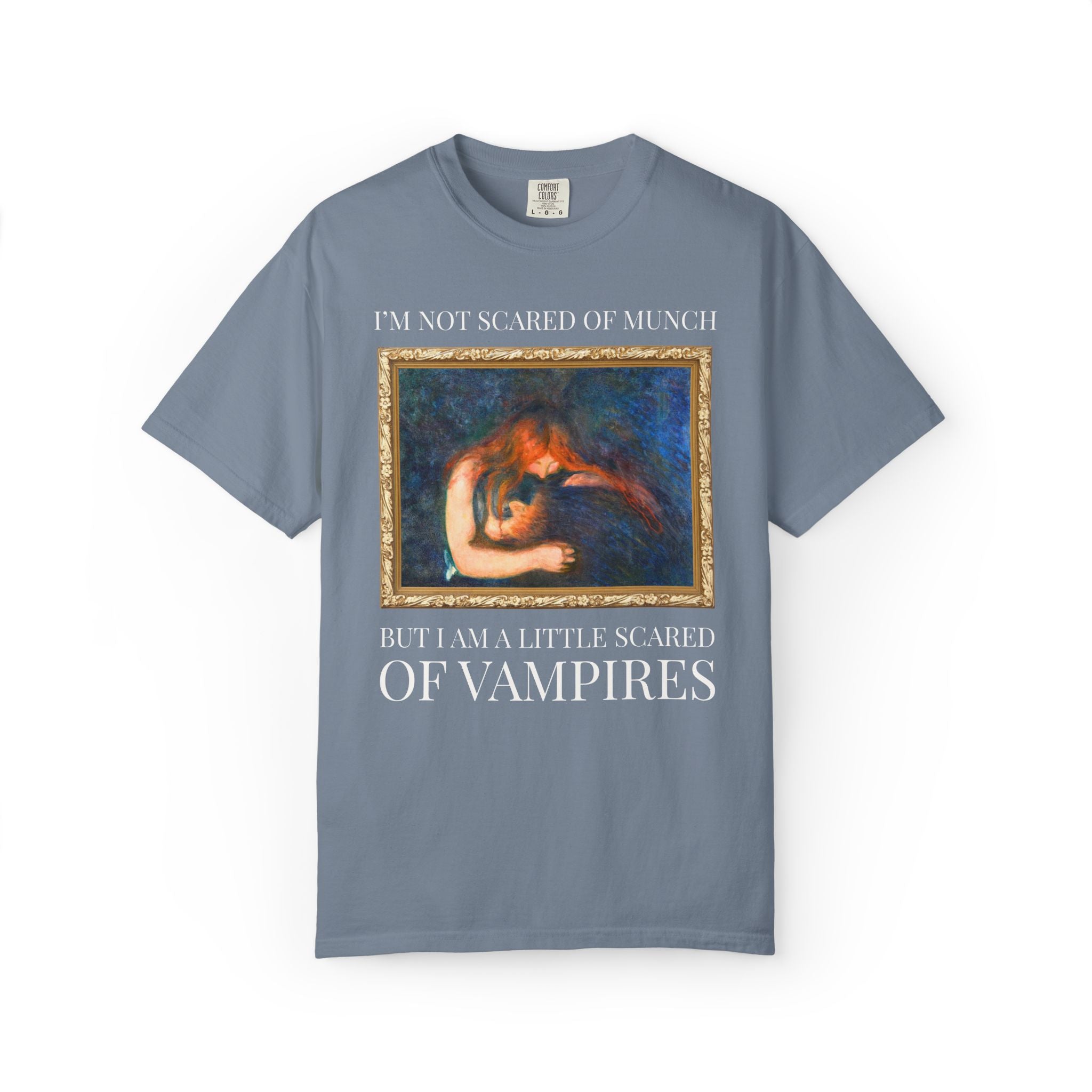 Halloween Art History Buff Tee Shirt: Edvard Munch Vampire Lover Gift, Spooky Season Art History Lover Paranormal Romance Reader Gift