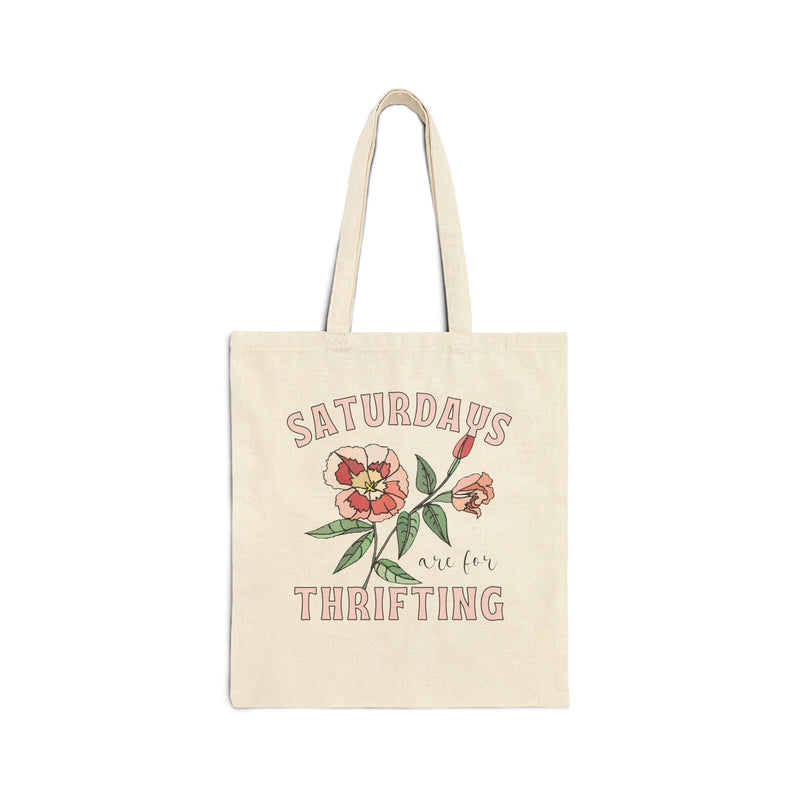 Tote Bag for Thrifting: Saturdays are for Thrifting | Thrift Style, Gift Thrift Lover, Flea Market Style Tote Bag for Shopping, Funny Tote