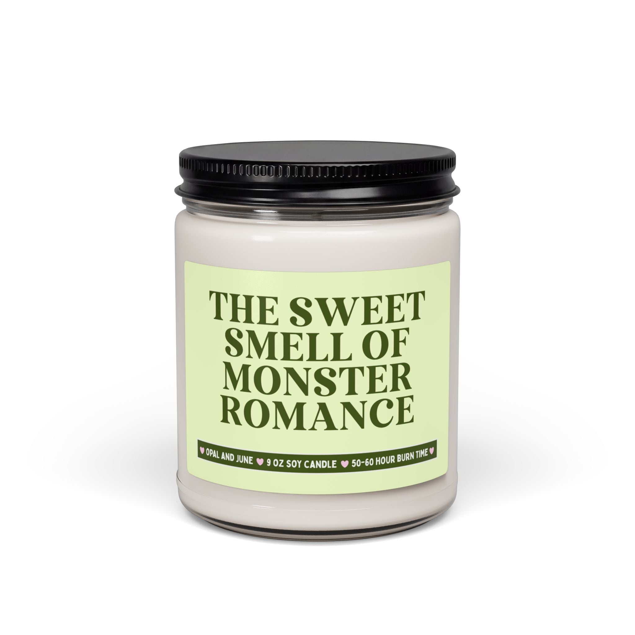 Monster Romance Reader Book Lover Gift: The Sweet Smell of Monster Romance, Funny Bookish Romance Tropes Bookworm Smut Reader 9 Oz Candle