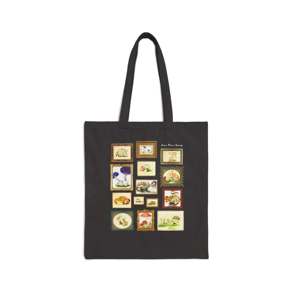 Anna Maria Hussey Art History Tote Bag for Mushroom Lover or Mycologist, 19th Century Women in STEM, 1800s Scientific British Illustrator Tote