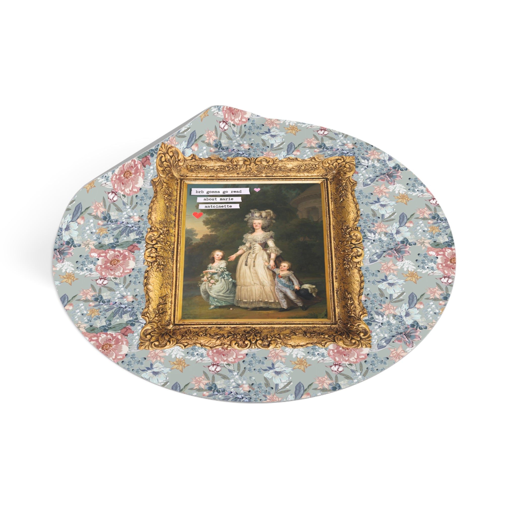 Marie Antoinette Floral Sticker for Historian Who Loves Reading, Bookish French History Buff Gift for Historian Who Loves Famous Queens