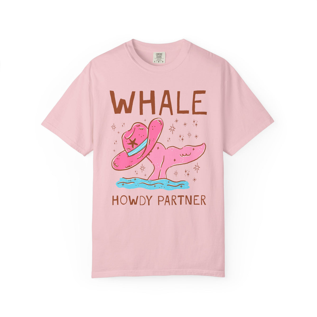 Whale Howdy Partner Tee Shirt: Funny Cowboy Whale Lover T-Shirt for Marine Biologist or Friend Studying Whales, Silly Animal Lover Tee