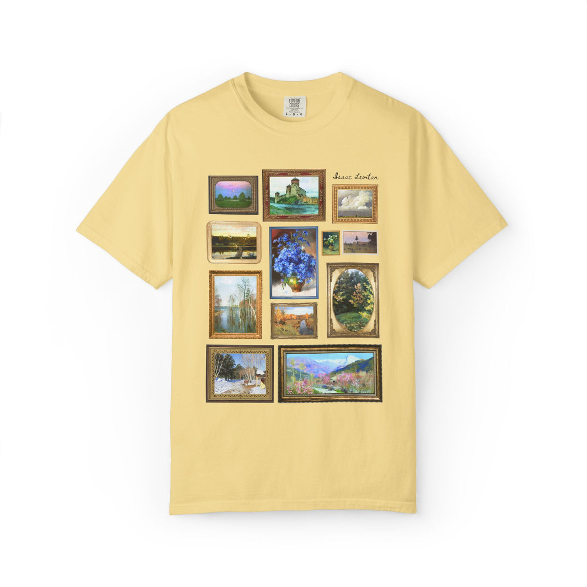 Isaac Levitan Art History Buff Tee Shirt with Famous Paintings, Colorful Realism Impressionism 19th Century Art Movement History