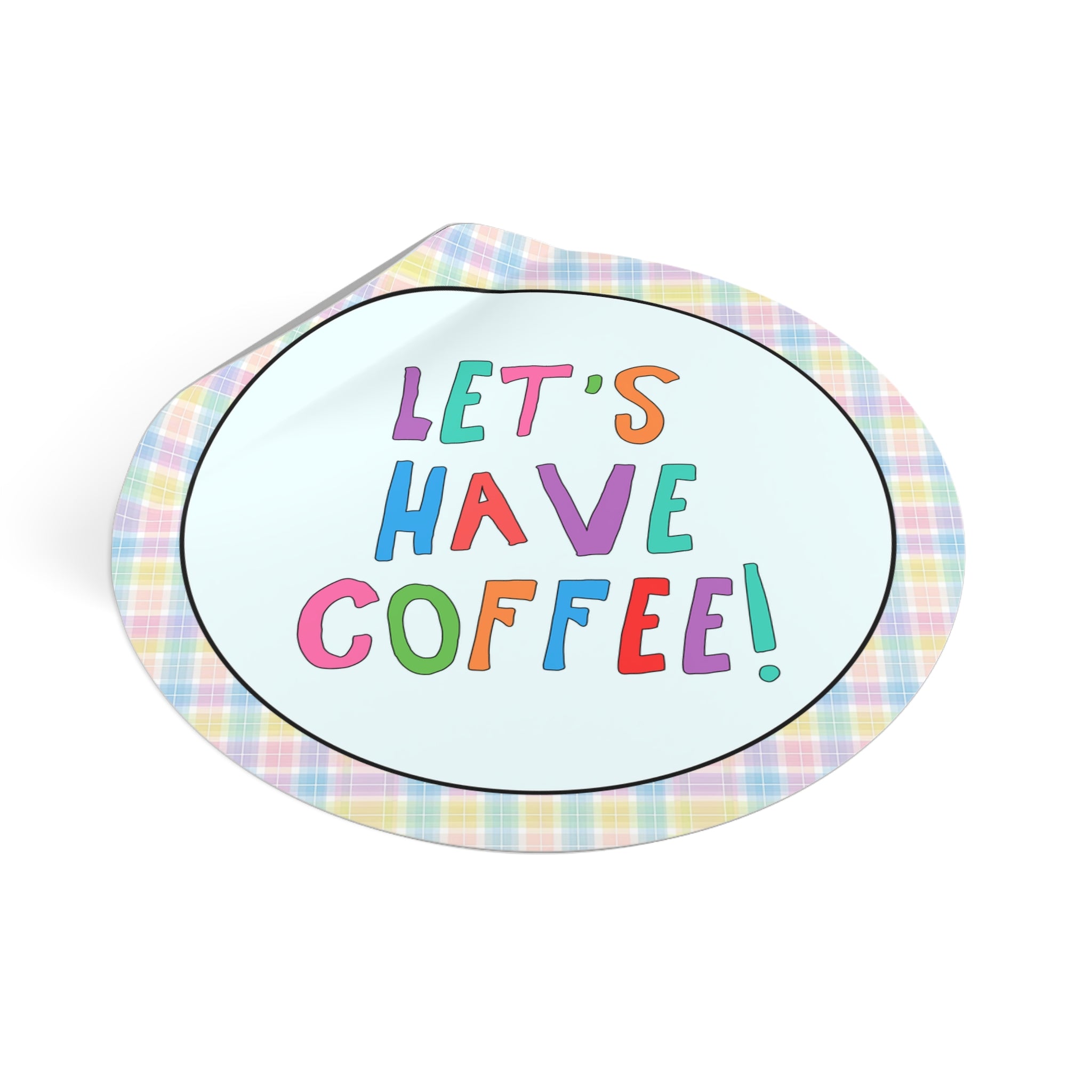 Cute Coffee Lover Sticker for Barista or Friend Who Loves Coffee Dates: Let's Have Coffee!