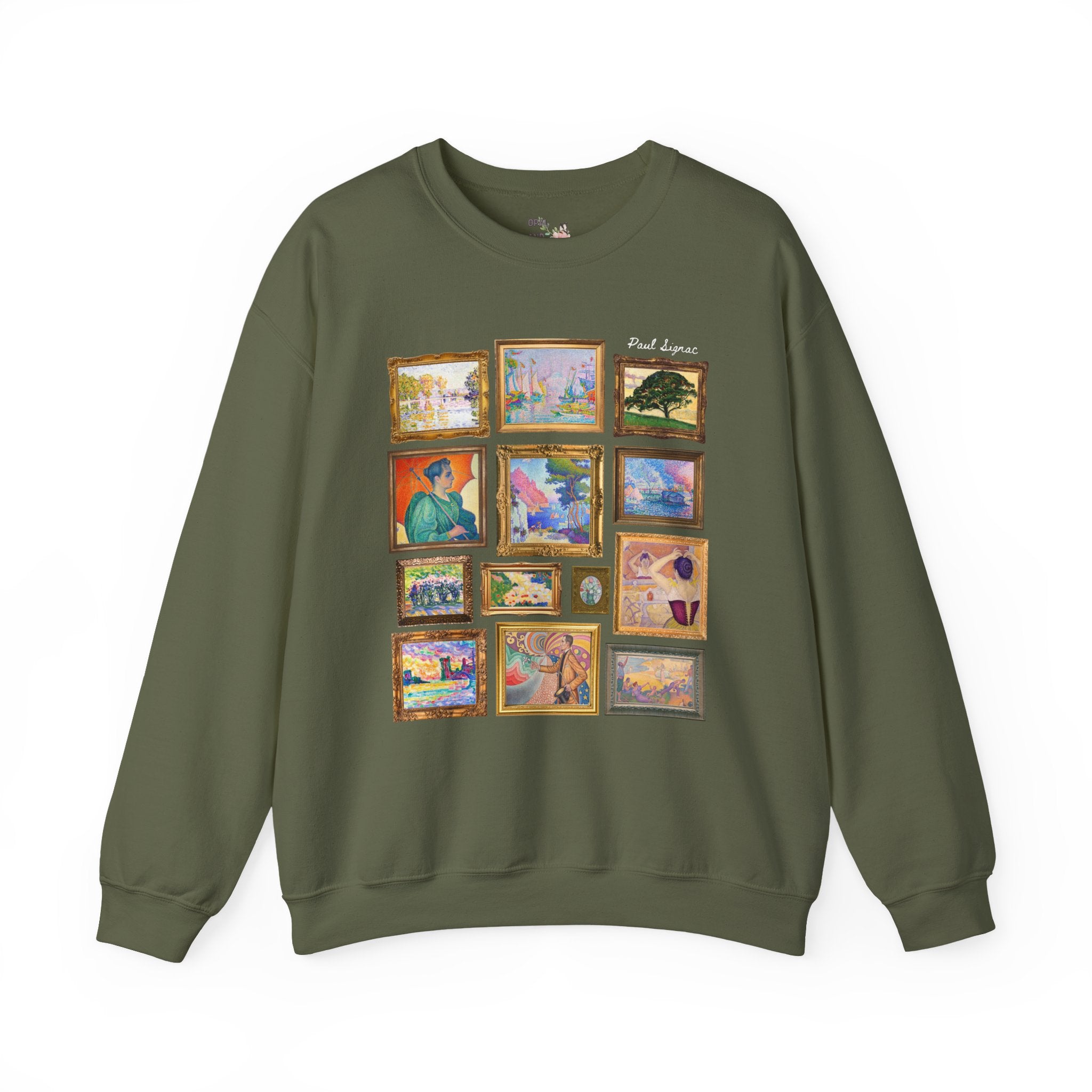 Paul Signac French Art History Sweatshirt for European Art History Buff, Post Impressionist Art Movement, Pointillism Early 1900s Art Crewneck
