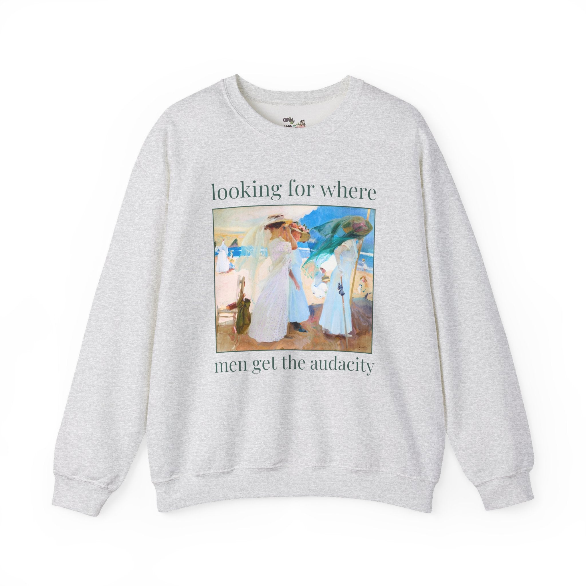 Looking for Where Men Get the Audacity Feminist Art History Lover Sweatshirt: 19th Century Impressionist Art Lover Gift, Women's Rights Gift