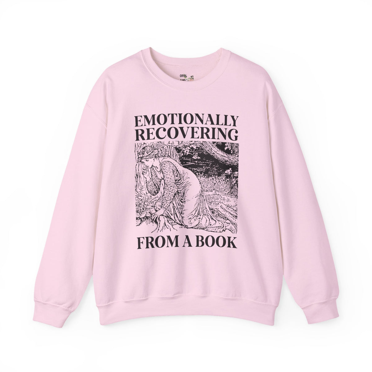 Emotionally Recovering from a Book Swatshirt for Romance Reader or Fantasy Reader, Cute Bookish Crewneck for Medieval Historical Fiction Bookworm