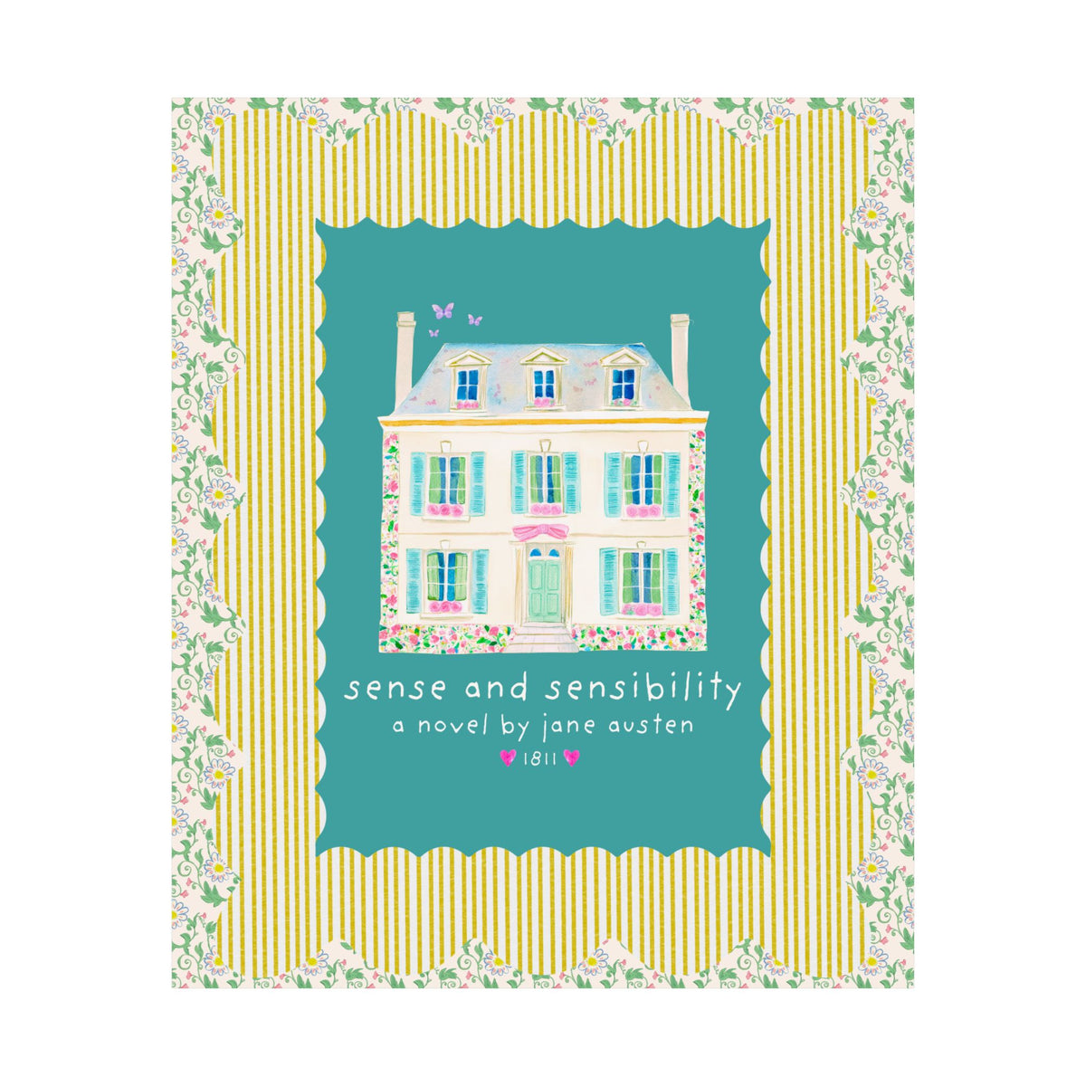 Sense and Sensibility: A Novel by Jane Austen Bookish Poster Print, Classic Literature Bookworm, Regency Era Historical Fiction, Dashwood Sisters