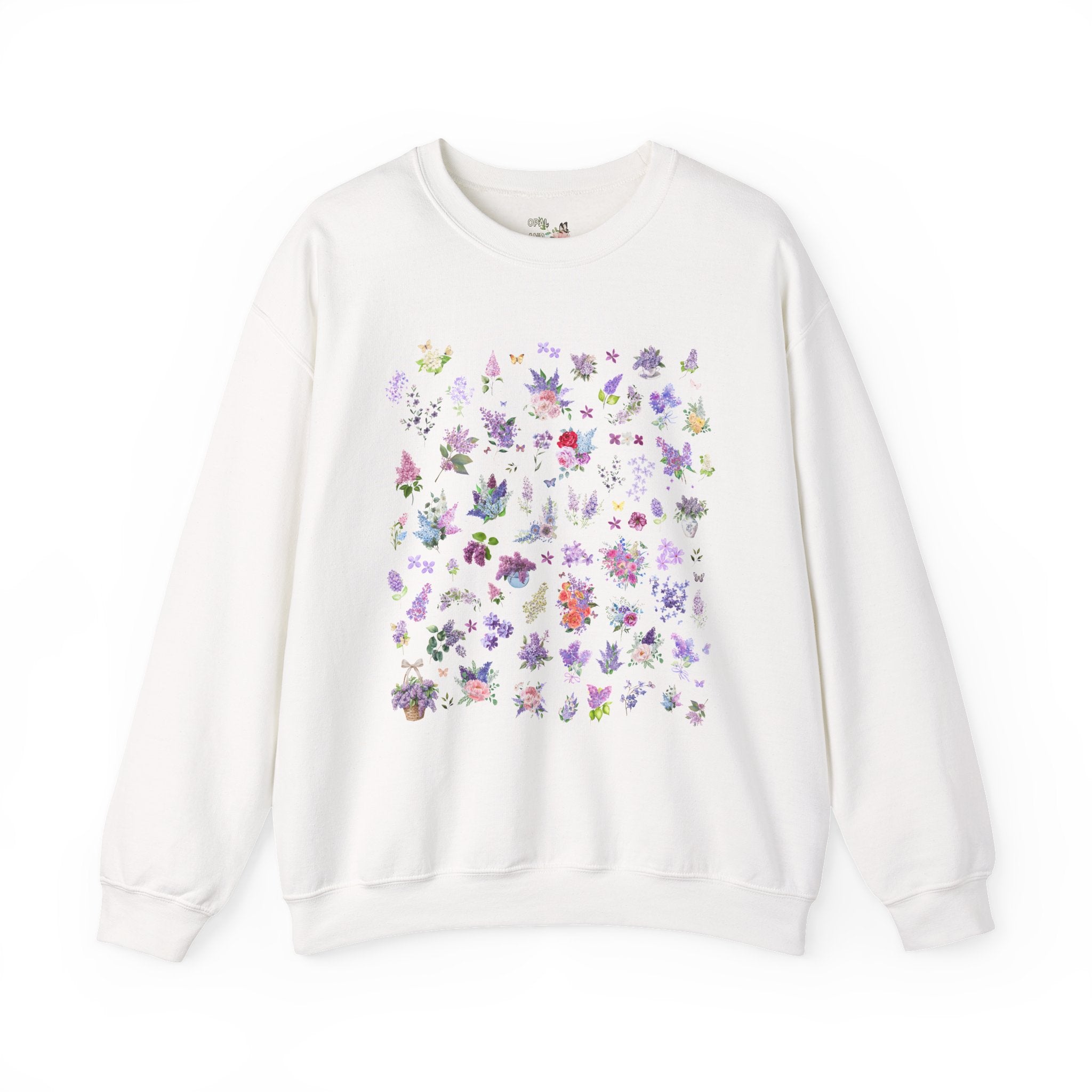 Lilac Flower Sweatshirt for Mom Who Loves Flowers, May Birth Month Gift for Mother's Day, Cute Birthday Present for Daughter who Gardens