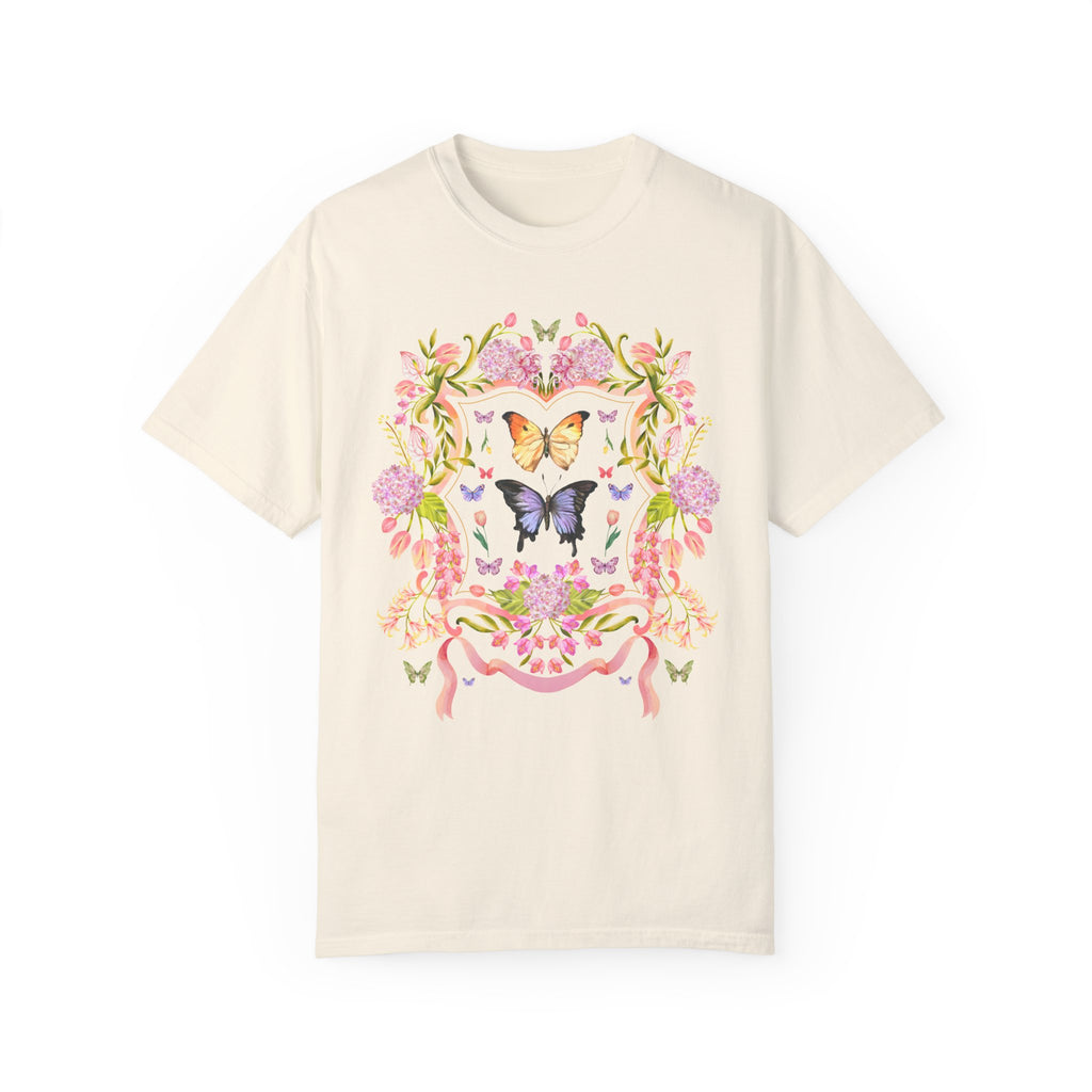 Boho Floral Butterfly Tee