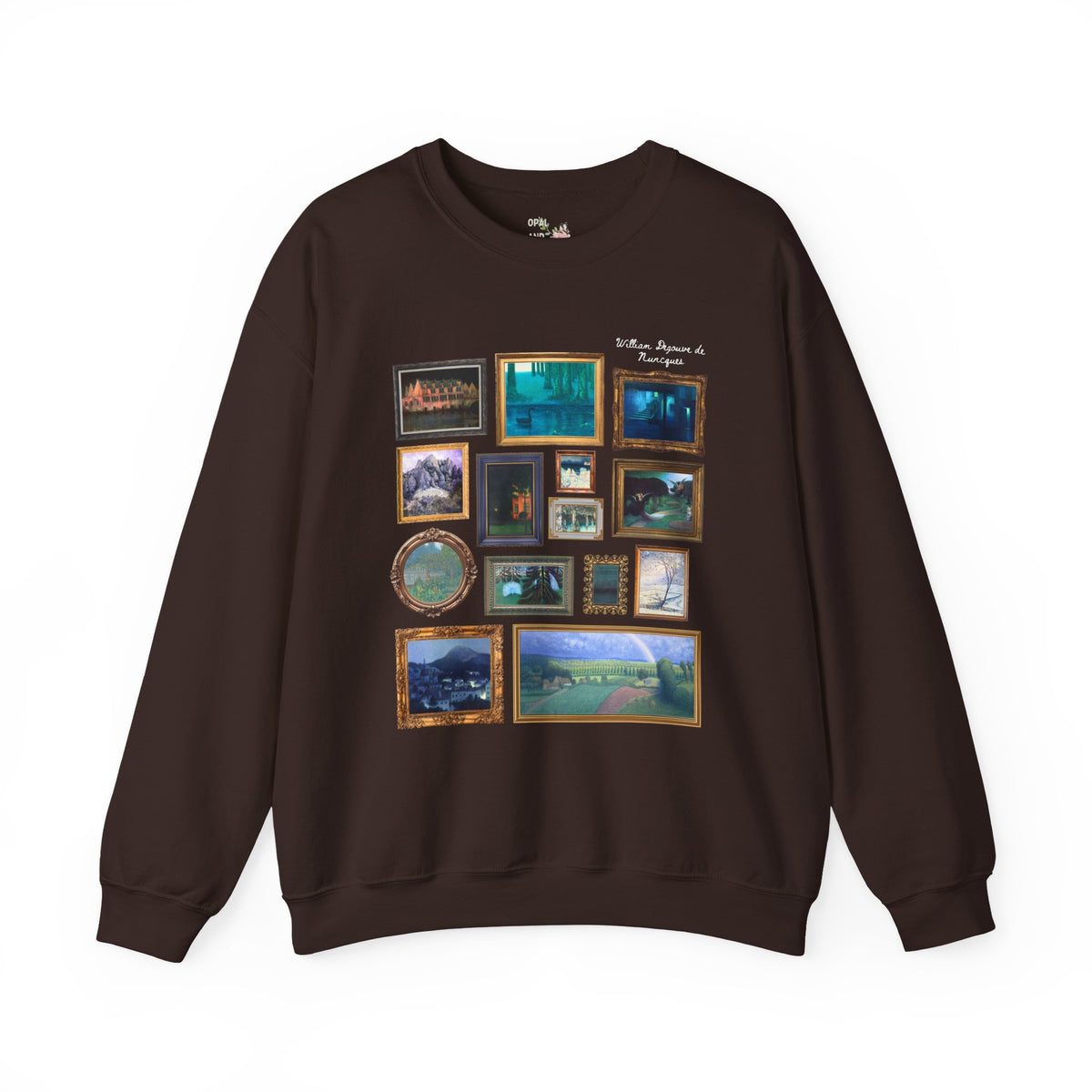 William Degouve de Nuncques Famous Painting Sweatshirt for Art Historian or Art History Lover: 19th Century Art, Belgium Symbolism Art Crewneck