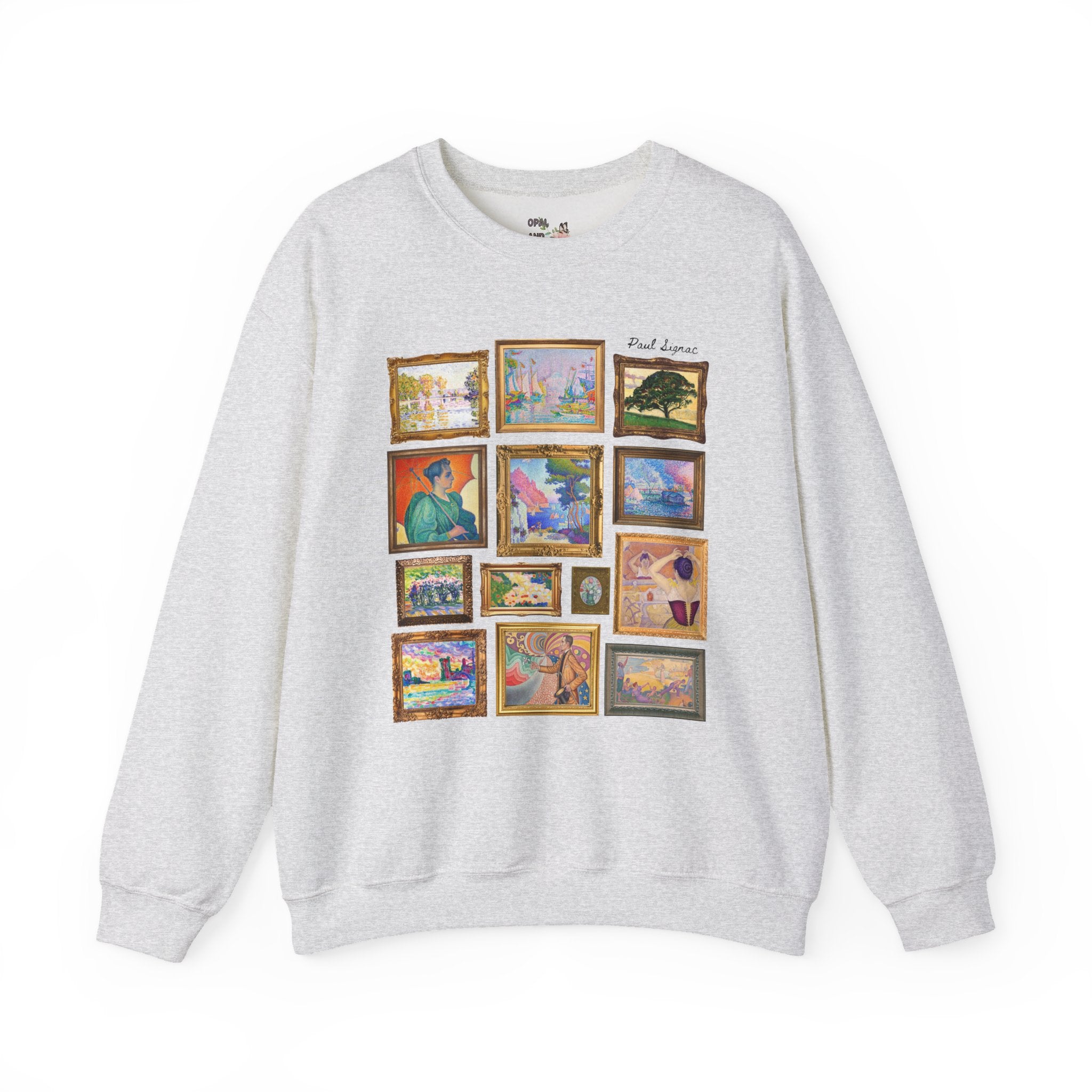 Paul Signac French Art History Sweatshirt for European Art History Buff, Post Impressionist Art Movement, Pointillism Early 1900s Art Crewneck