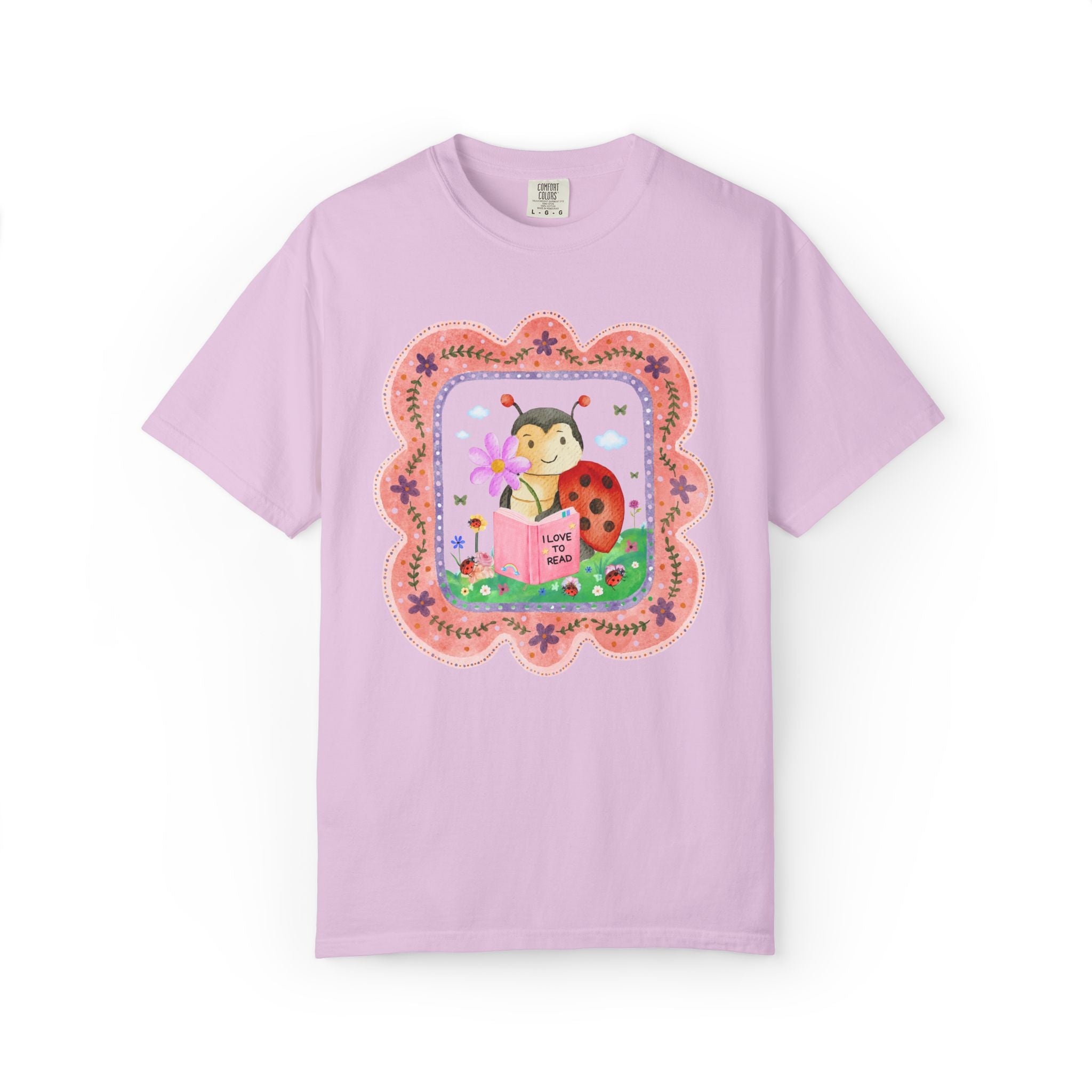 Funny Ladybug Insect Lover Tee Shirt for Bookworm or School Librarian Who Loves Reading: I Love to Read Silly Entomologist Bookish T-Shirt