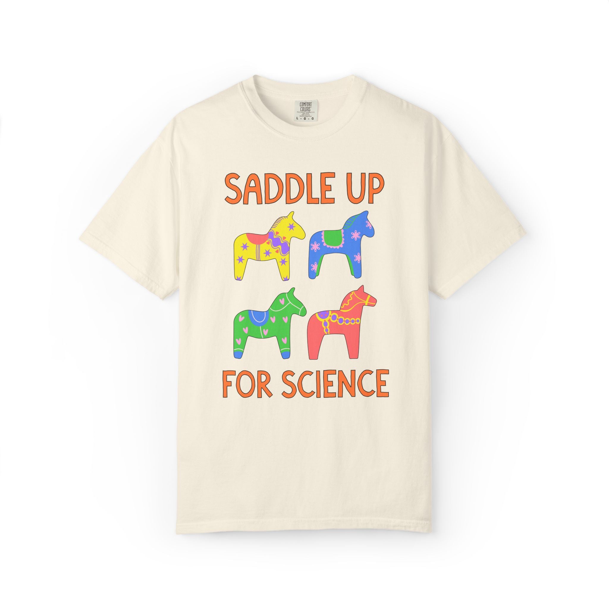 Saddle Up for Science: Cute Science Teacher, Matching Science Department Shirt, Silly Dreamcore Aesthetic Tee with Horses, New Teacher Gift