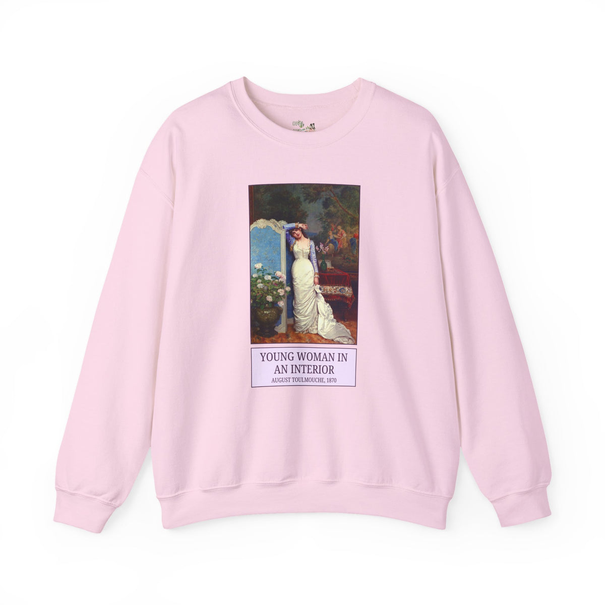 Young Woman in an Interior by Auguste Toulmouche Art History Buff Sweatshirt: 19th Century Art History Museum Lover Gift, Victorian Era