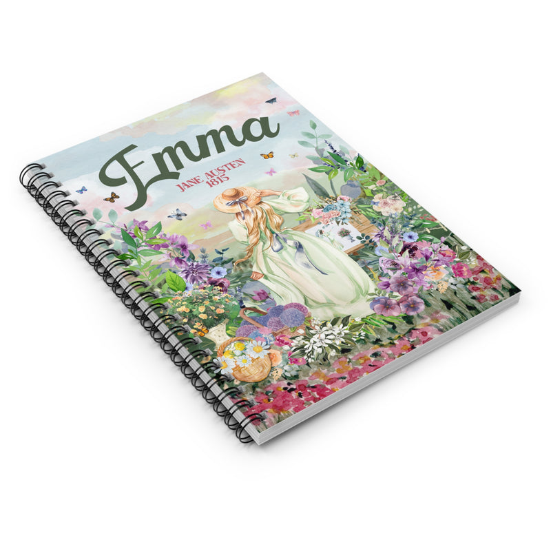 Floral Jane Austen Notebook for Classic Literature Lover: Emma 1815