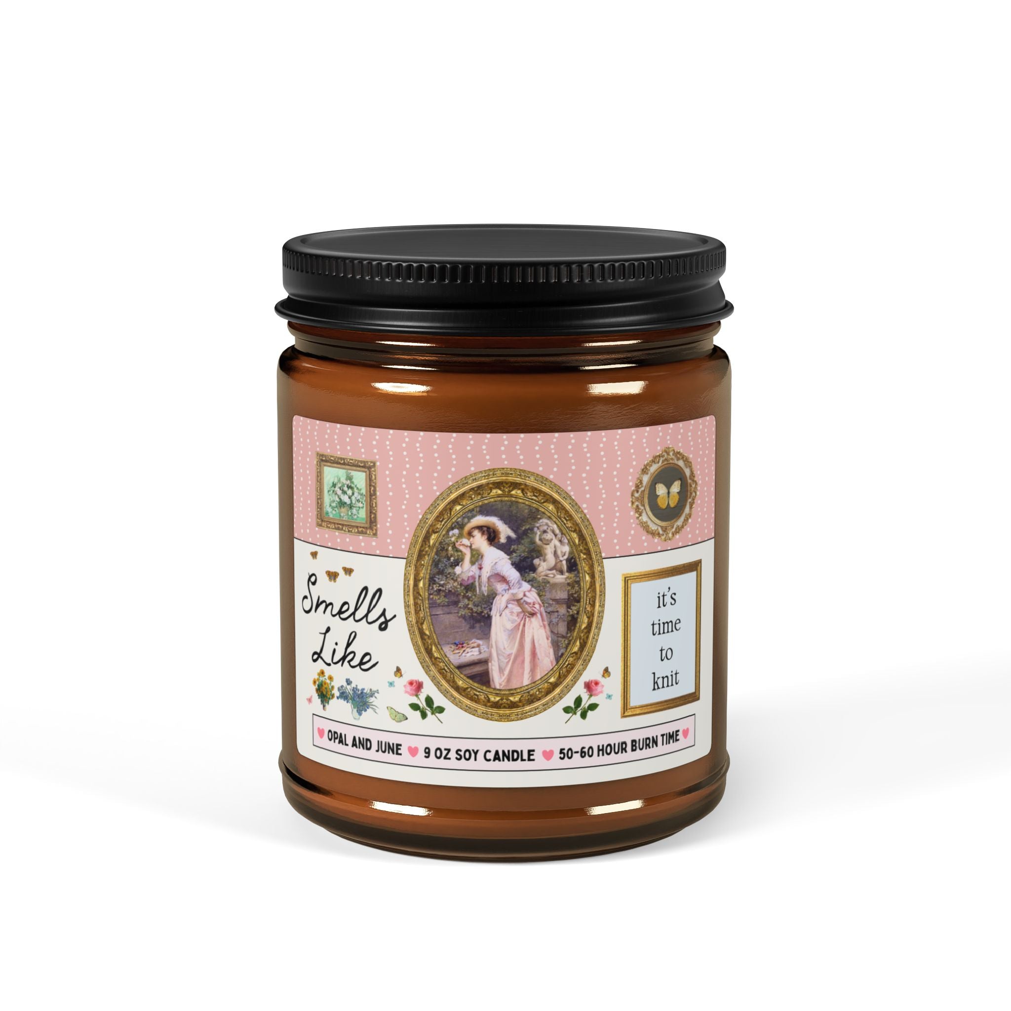 Smells Like it's Time to Knit: 9 Oz Soy Candle | Cute Knitting Gift for Mom Who Knits or Grandma Who Loves Yarn, Candle for Knitter