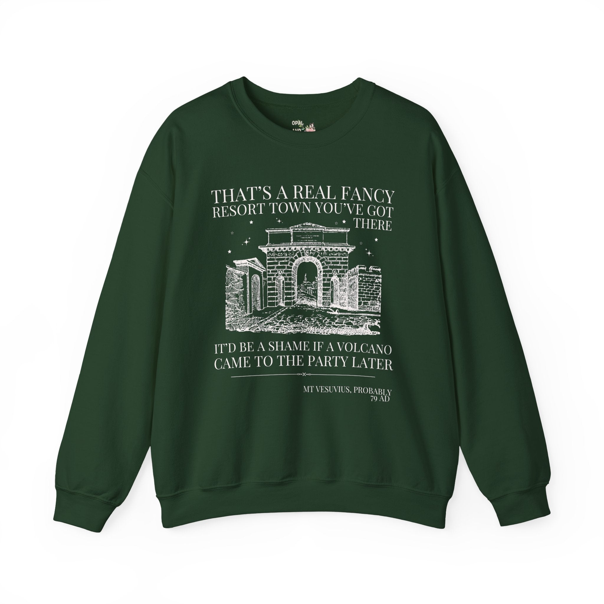 Ancient History Buff Sweatshirt: Roman History Funny Saying Pompeii Crewneck, Mt Vesuvius European History Shirt, Famous Historical Disaster