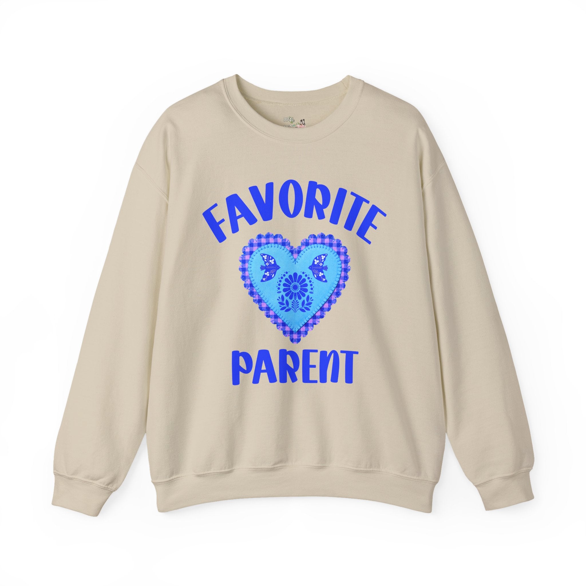 Favorite Parent Sweatshirt: Funny Mother's Day or Father's Day Shirt with Heart, Cute and Nostalgic Parent Birthday Gift from Daughter or Son