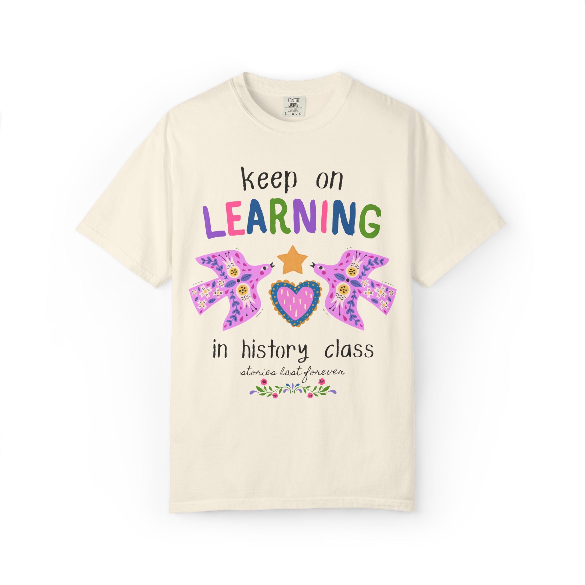 History Teacher Tee Shirt: Keep on Learning in History Class, Kitschy and Whimsy Back to School Matching Teacher T-Shirt, History Department
