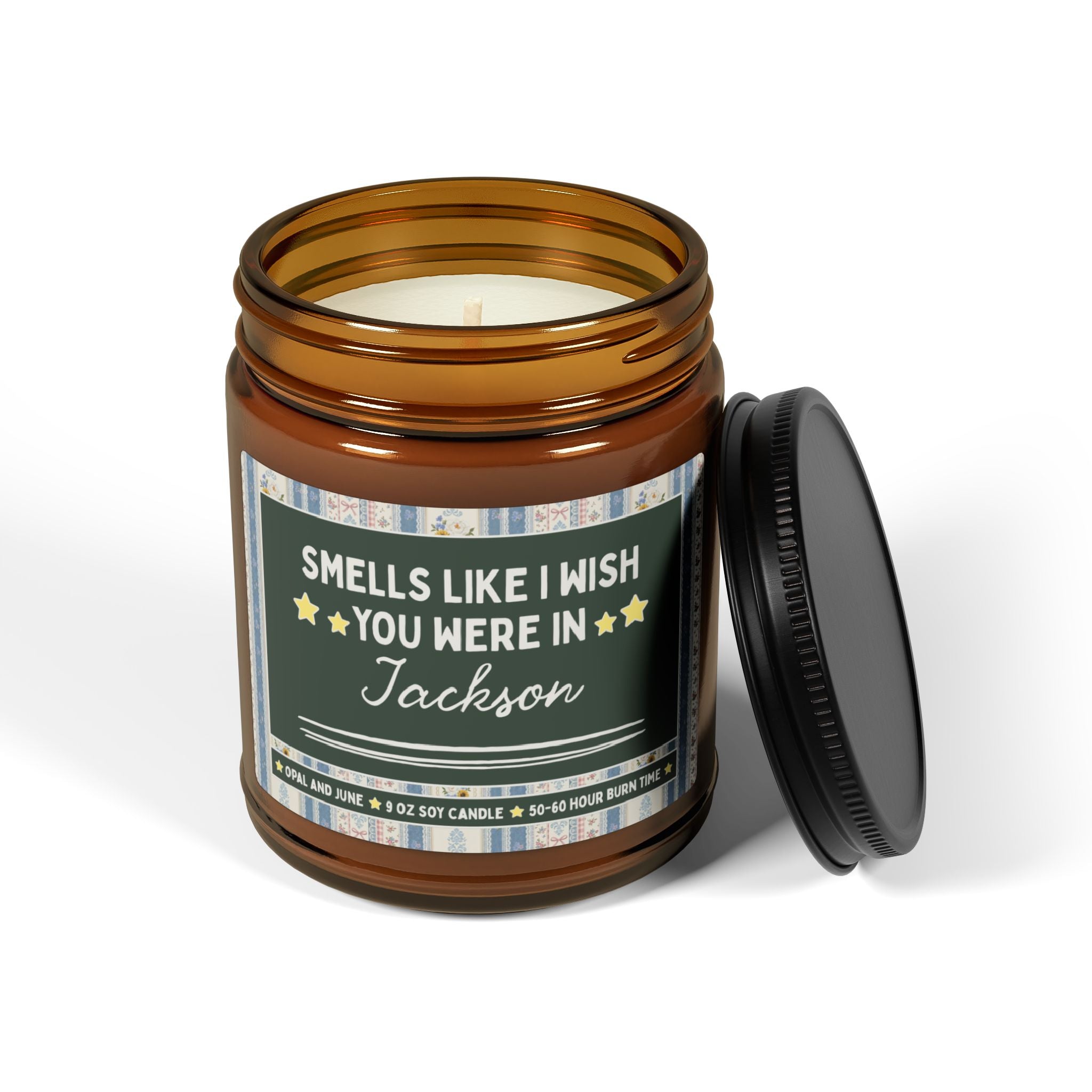 Smells Like I Wish You Were in Jackson: 9 Oz Candle for Friend or Family Member Moving from Jackson, Long Distance Relationship Gift