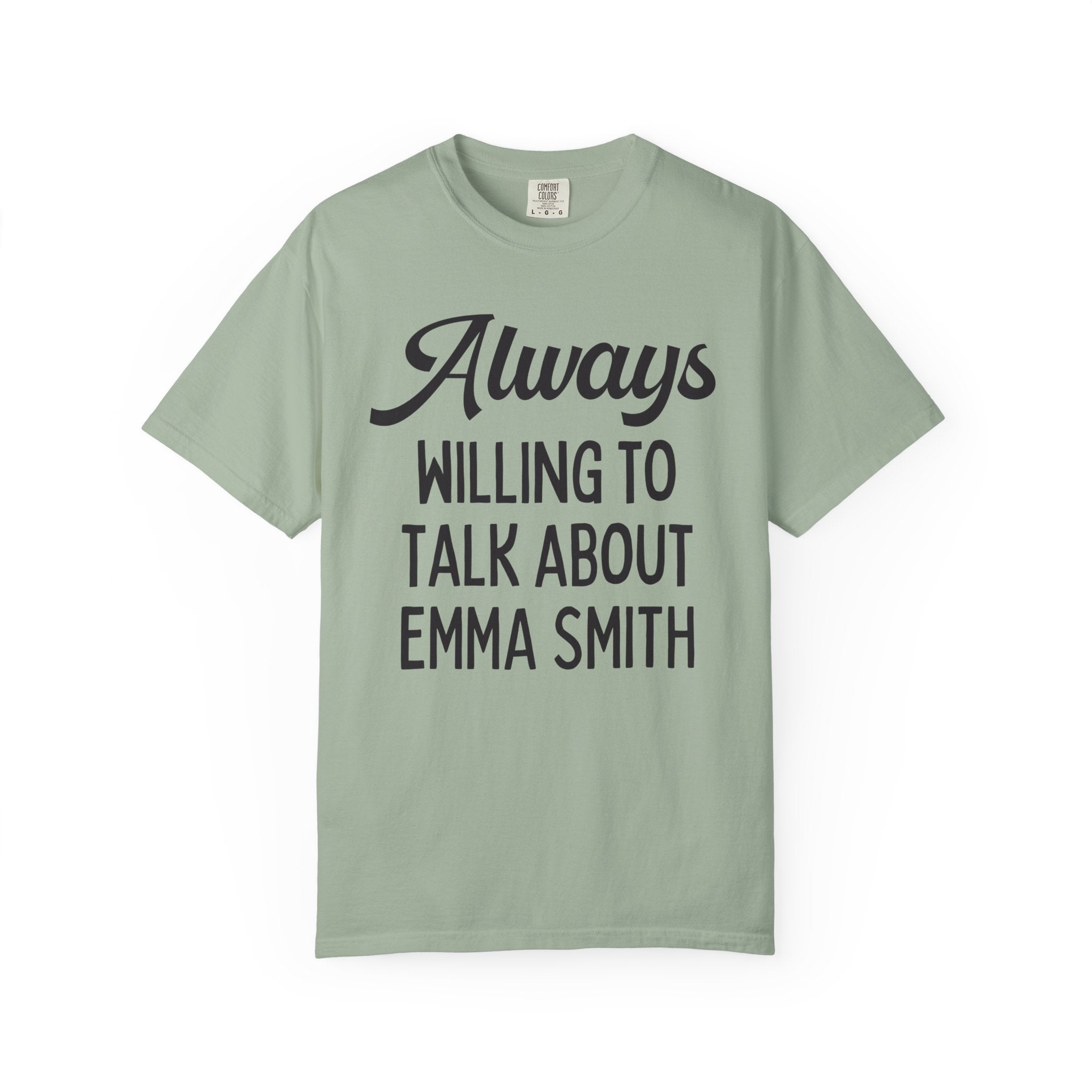 Womens Mormon History Tee Shirt for American History Professor or 1800s Religious Studies Teacher: Always Willing To Talk About Emma Smith