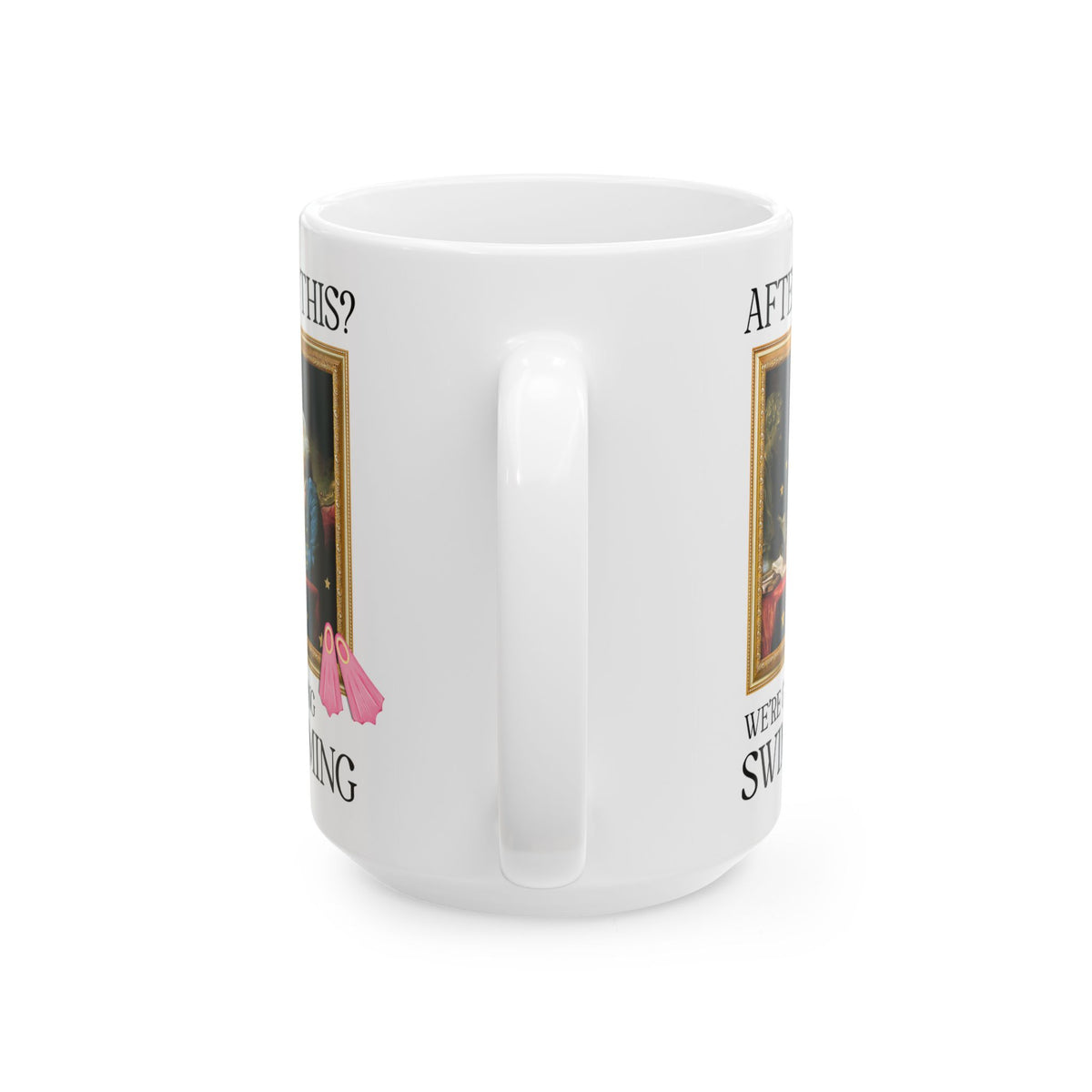 Benjamin Franklin American History Swimming Coffee Mug for History Buff Who Loves to Swim: After This? We're Going Swimming