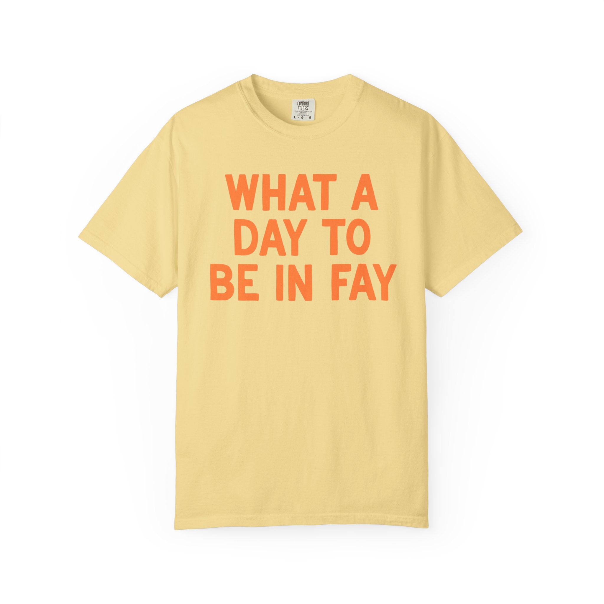 What a Day to Be in Fay Tee Shirt: Cute Fayetteville Arkansas Monochromatic T-Shirt for Friend Living in Northwest Arkansas