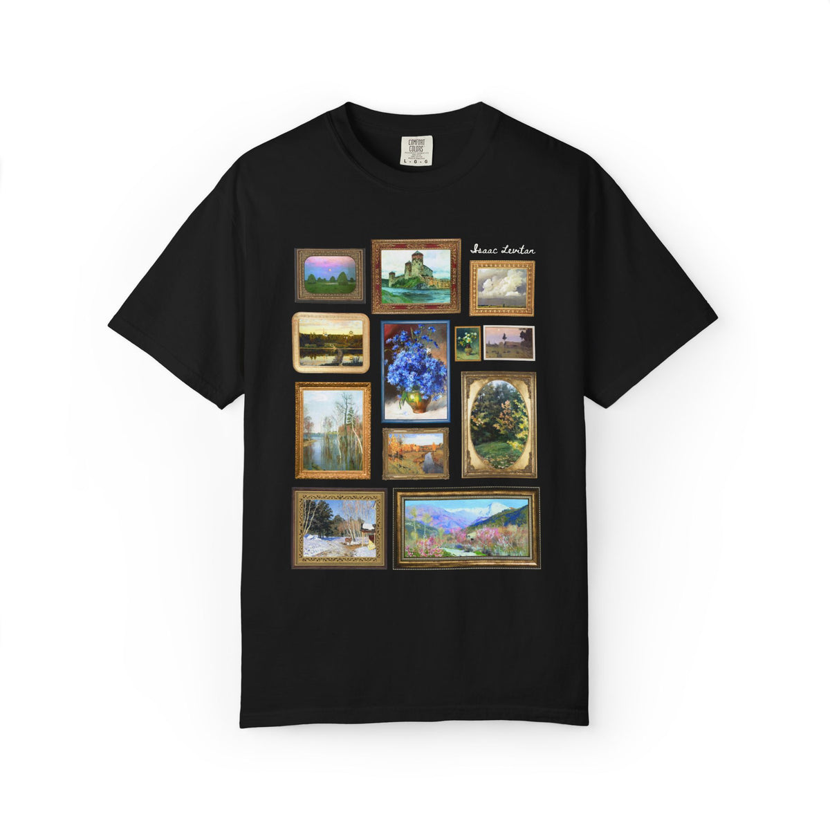 Isaac Levitan Art History Buff Tee Shirt with Famous Paintings, Colorful Realism Impressionism 19th Century Art Movement History