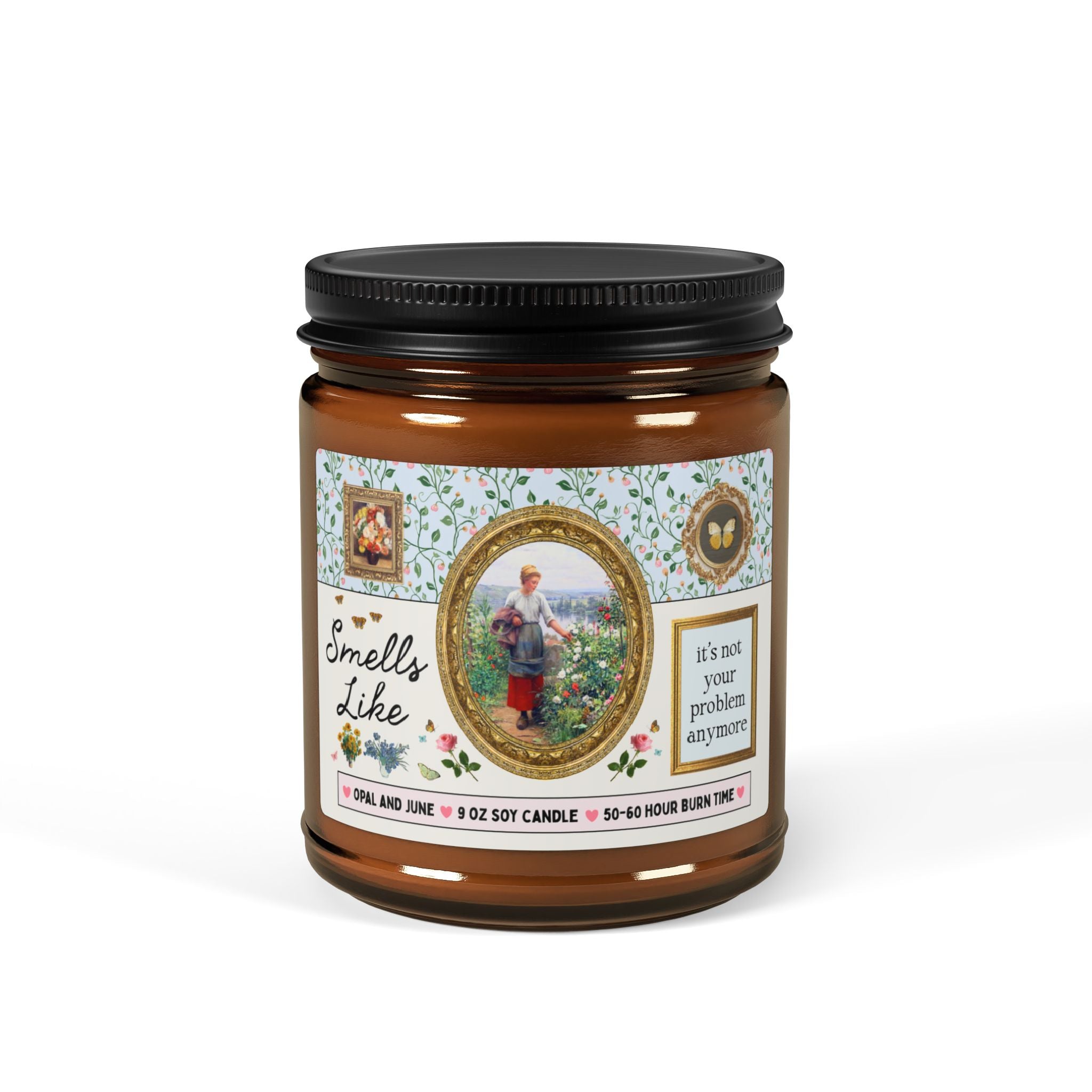 Smells Like it's Not Your Problem Anymore: 9 Oz Soy Candle | Cute Retirement Gift for Co-Worker, Candle for Friend Retiring from Job