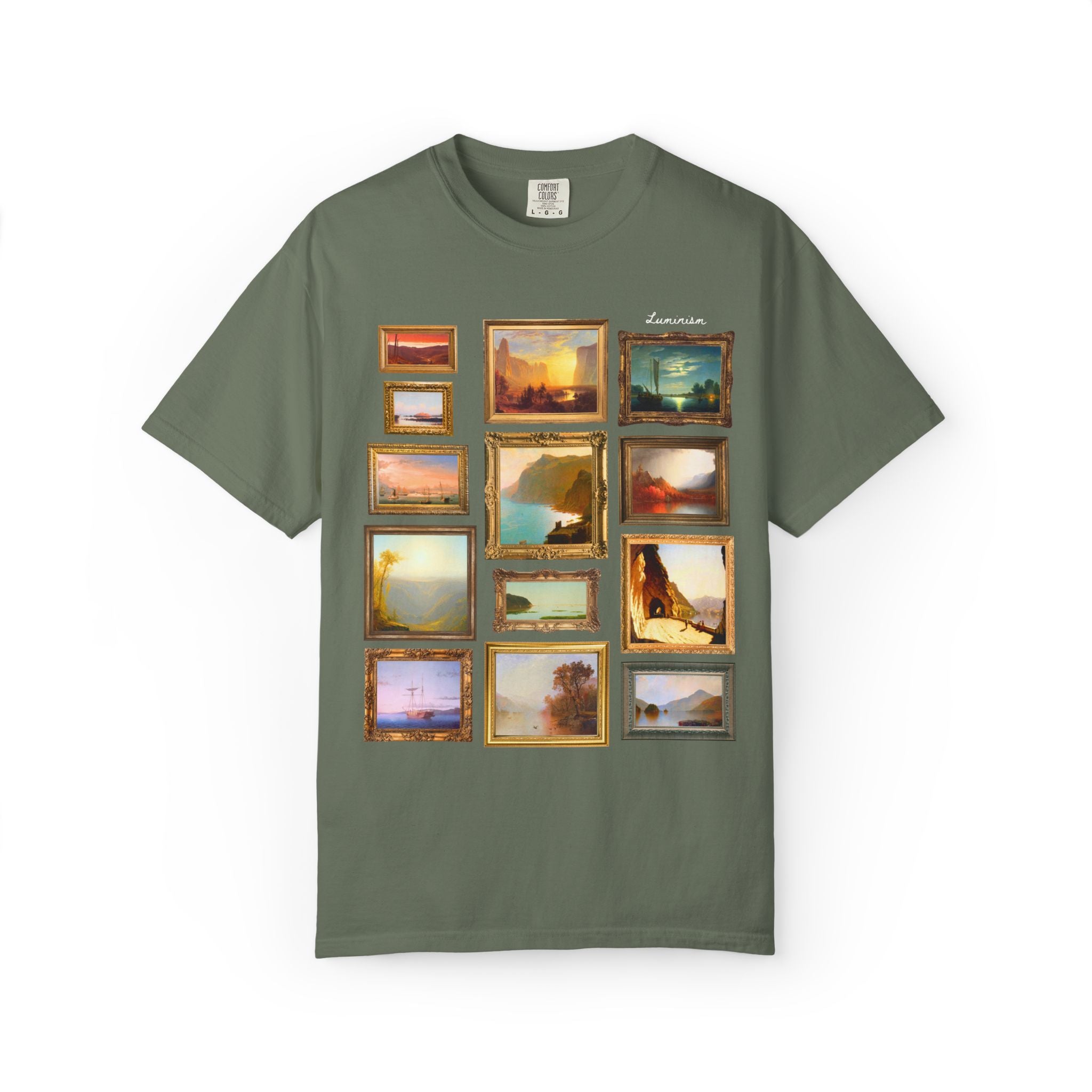 Luminism Art History Lover Gift with Famous Paintings, 19th Century American Art History, Hudson River School Art History Lover T-Shirt