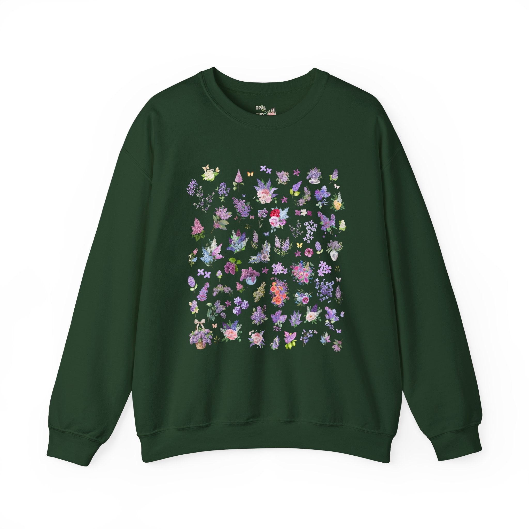 Lilac Flower Sweatshirt for Mom Who Loves Flowers, May Birth Month Gift for Mother's Day, Cute Birthday Present for Daughter who Gardens