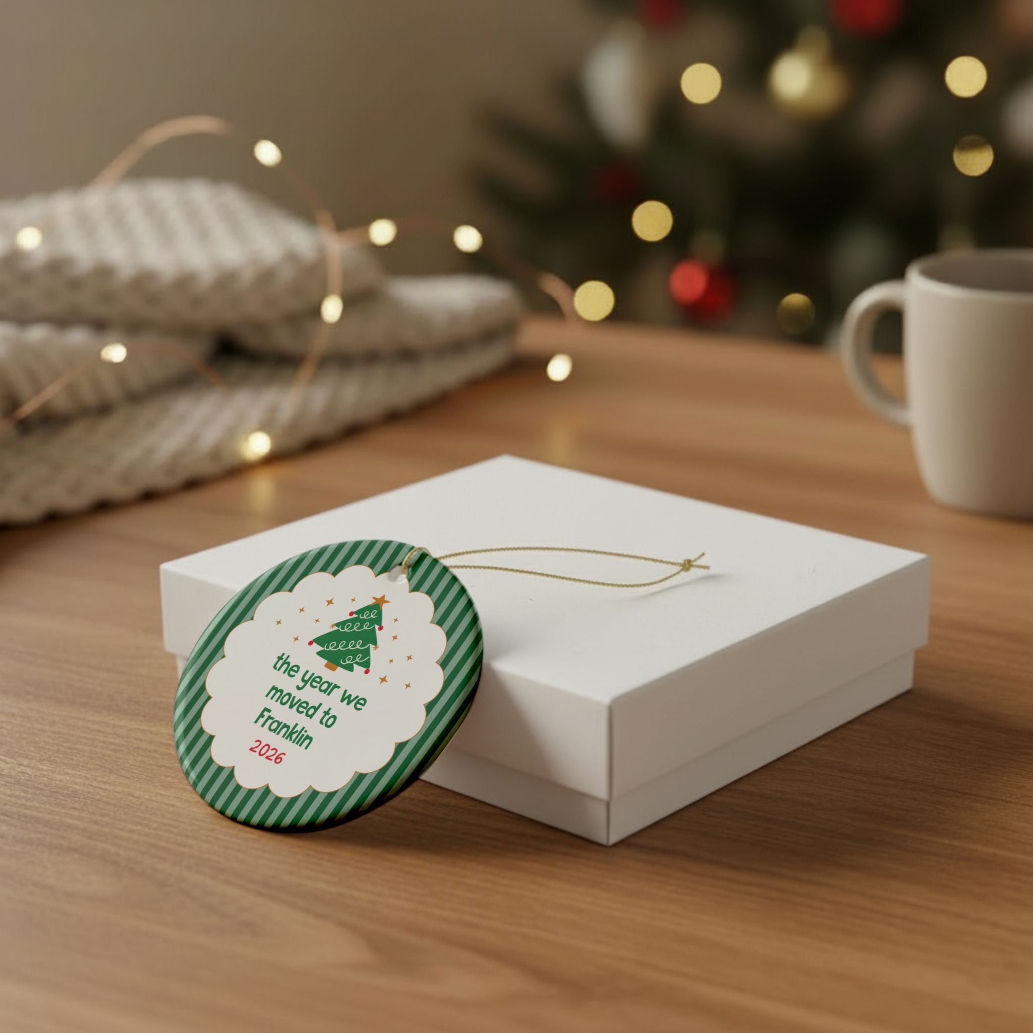 2026: The Year We Moved to Franklin Nostalgic Christmas Ornament for Family Who Moved to Franklin in 2026, Cute Moving Gift for Best Friend