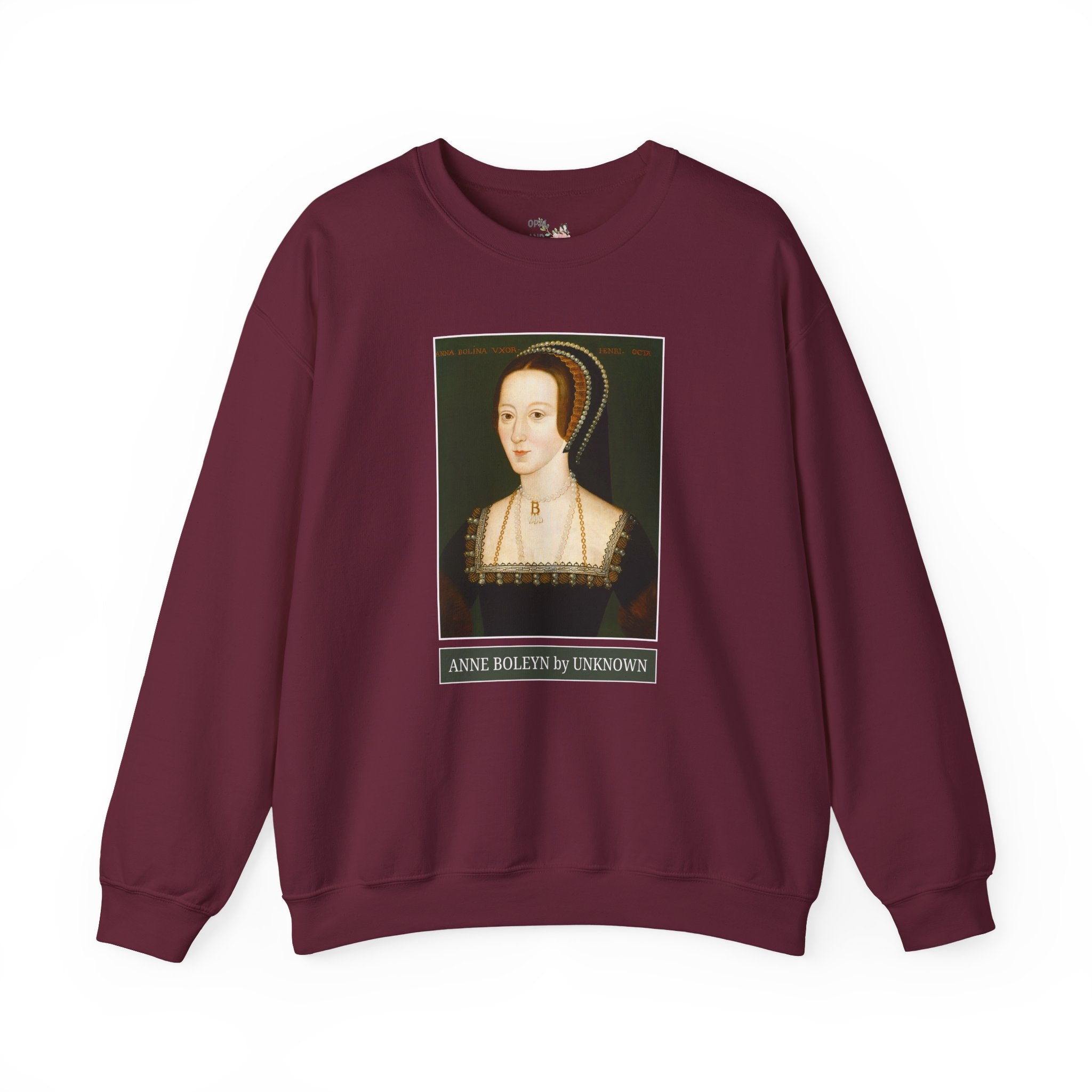 Anne Boleyn Art History Sweatshirt: Famous Painting of Anne Boleyn, Tudor History Famous Queens Crewneck, Women's European History Shirt
