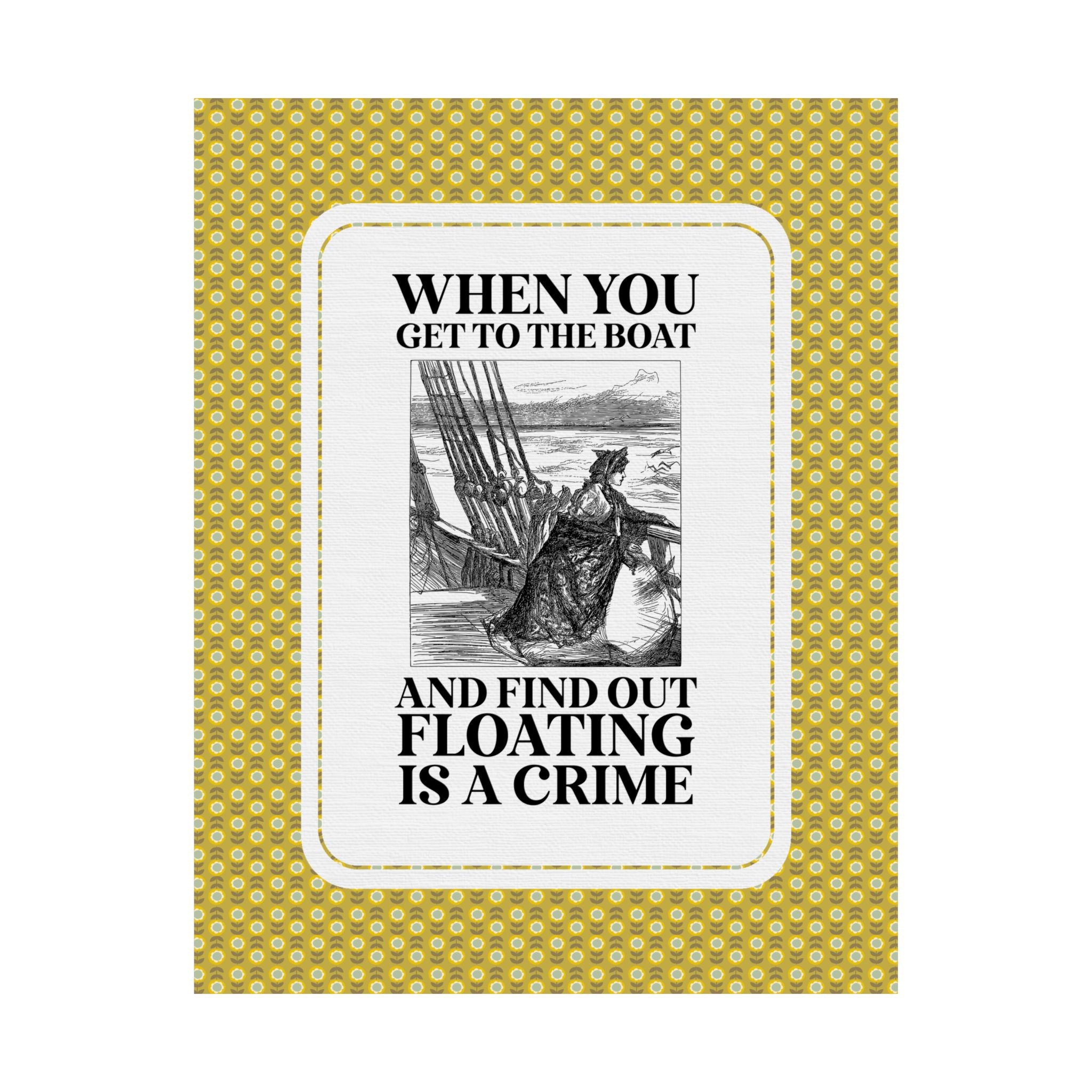 Witch Trial History Poster Print, Spooky Season European and American Witchy History Print, Witch Swimming Test, Women's History Month