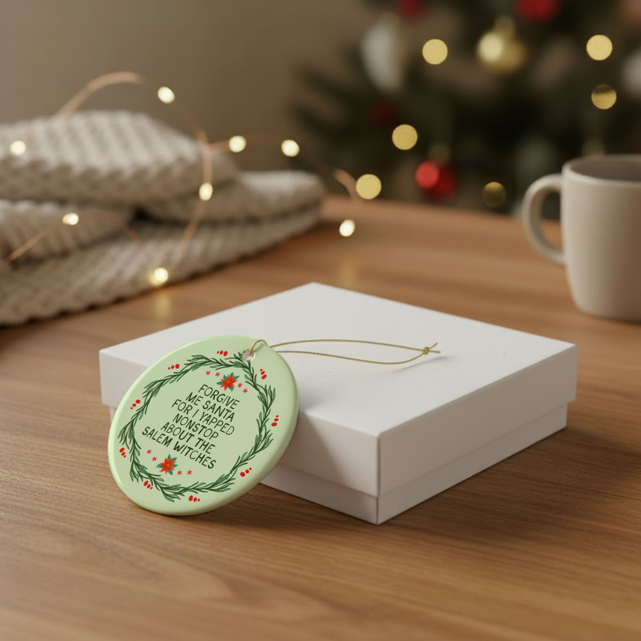 Salem Witches American History Buff Holiday Ornament, Women's History, Colonial US History: I Yapped Nonstop About the Salem Witches