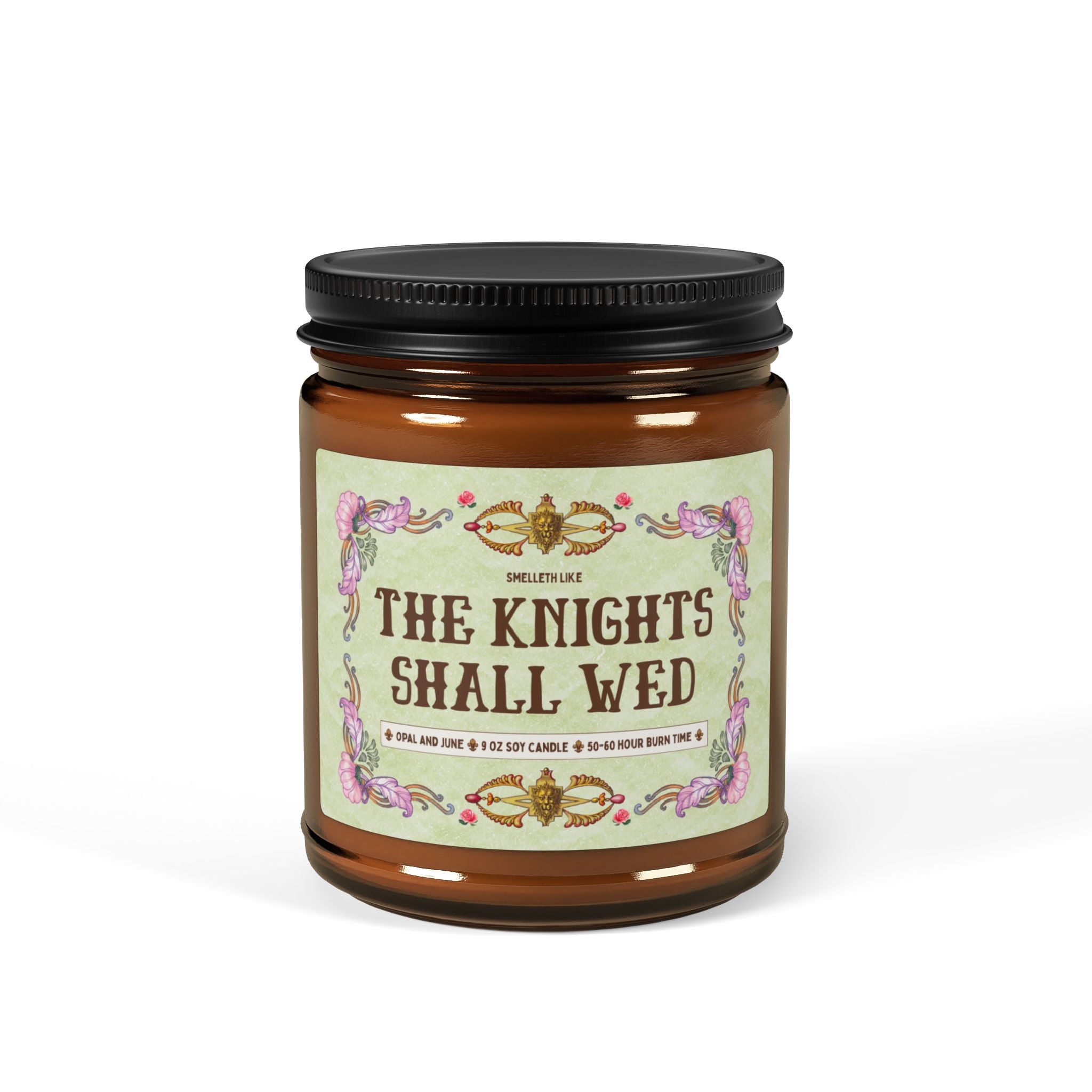 LGBTQ Gay Newly Engaged Medieval History Buff Candle for Two Grooms Getting Married: Smelleth Like the Knights Will Wed 9 Oz Soy Candle