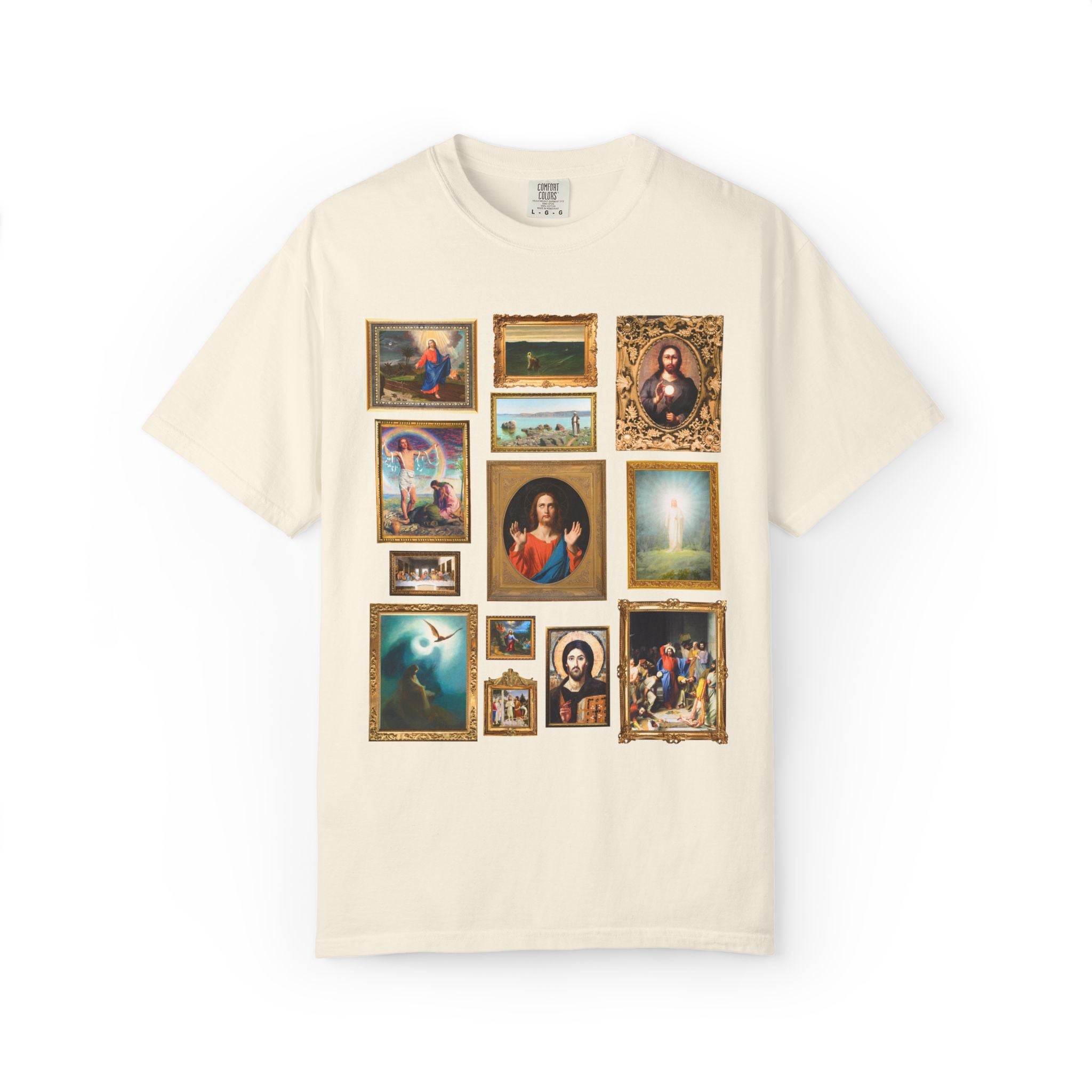 Jesus Art History Shirt with Famous Paintings of Christ, 19th Century Art History, Ancient Art History Lover, Christian Museum Lover Tee