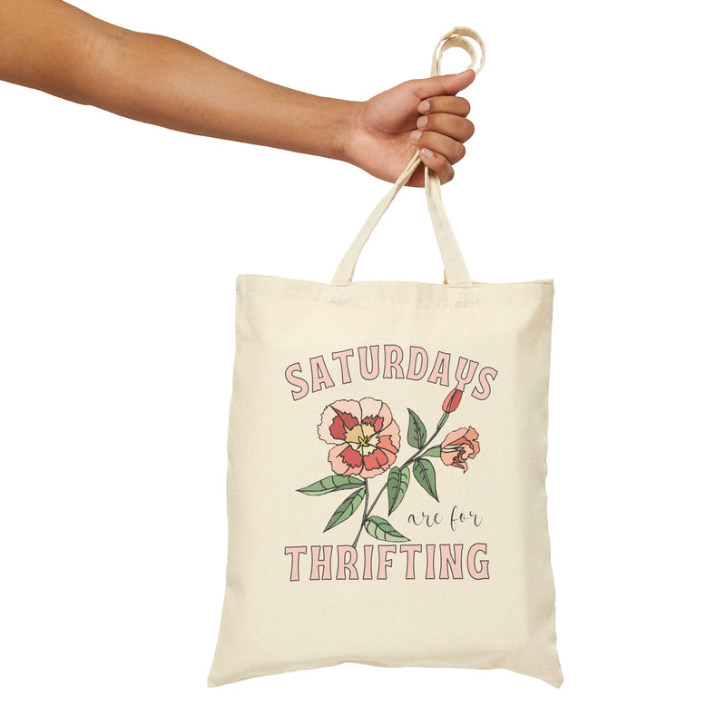Tote Bag for Thrifting: Saturdays are for Thrifting | Thrift Style, Gift Thrift Lover, Flea Market Style Tote Bag for Shopping, Funny Tote
