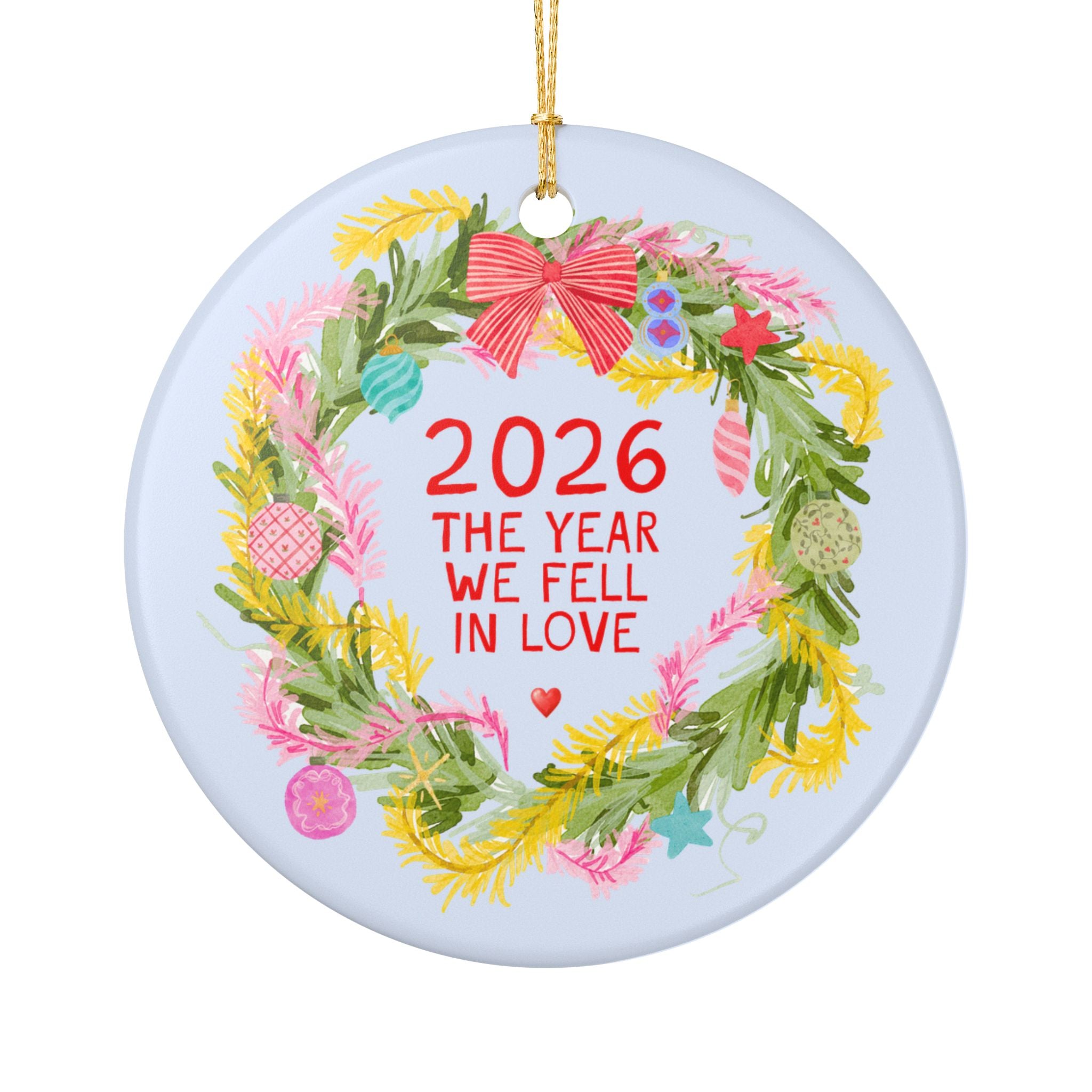 2026: The Year We Fell in Love Holiday Ornament for New Couple or Couple Who Fell in Love in 2026, Sweet and Nostalgic Christmas Ornament from Boyfriend