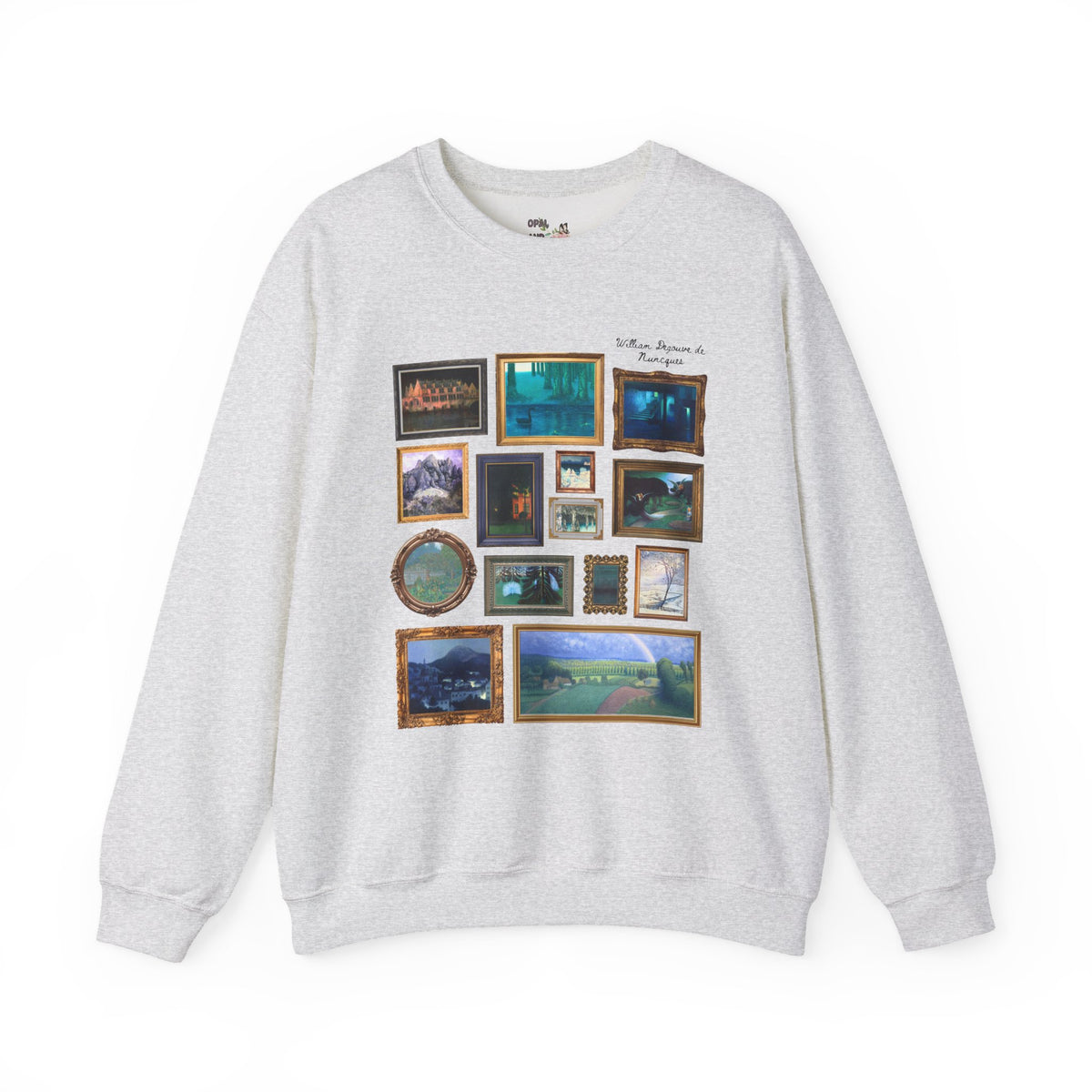 William Degouve de Nuncques Famous Painting Sweatshirt for Art Historian or Art History Lover: 19th Century Art, Belgium Symbolism Art Crewneck