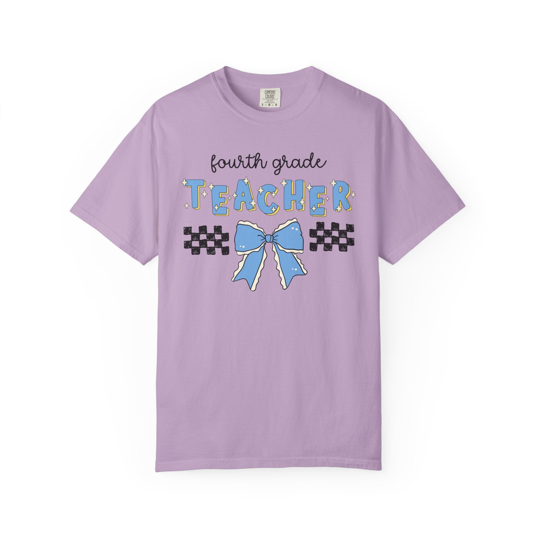 4th Grade Teacher Tee with Bow - Opal and June