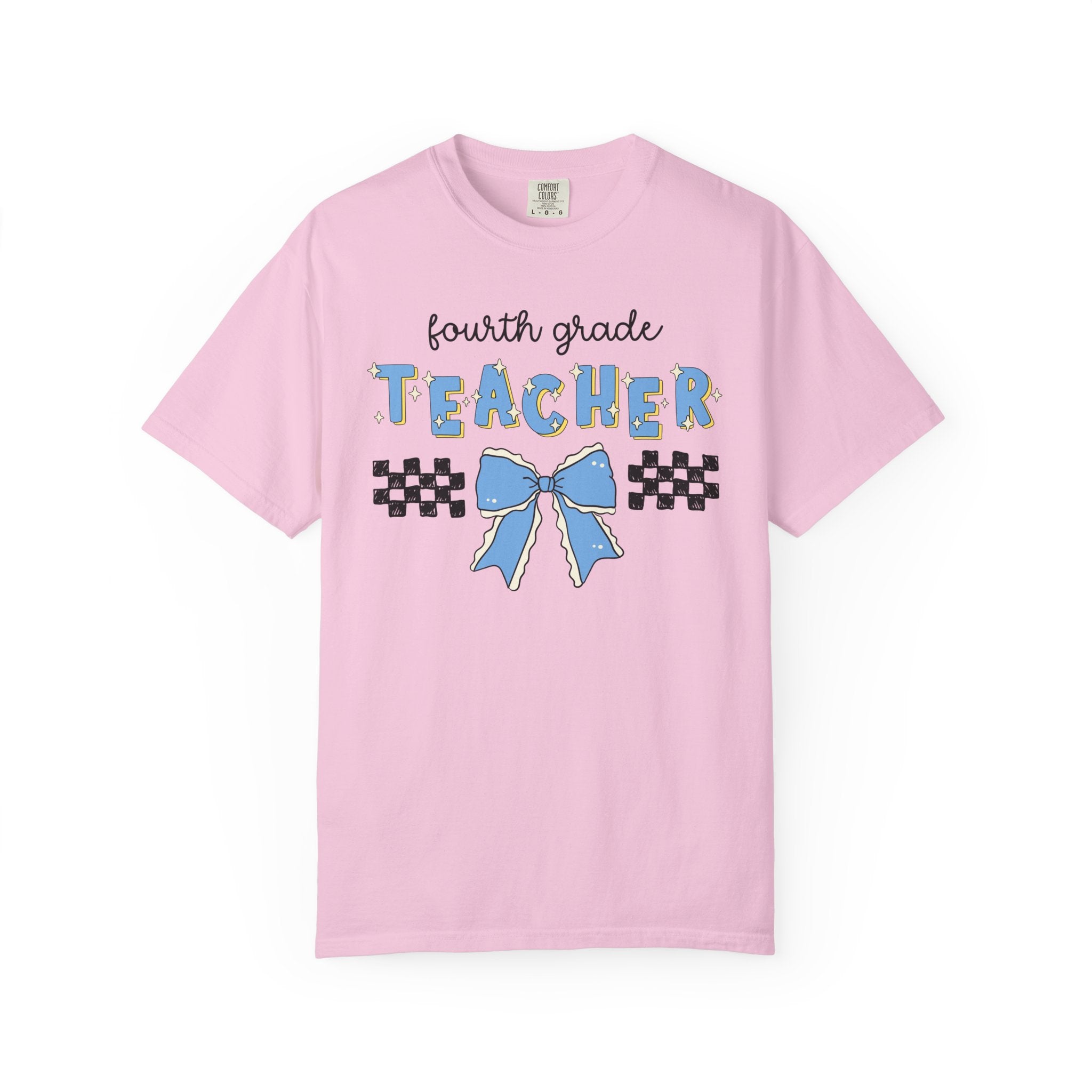 4th Grade Teacher Tee with Bow - Opal and June