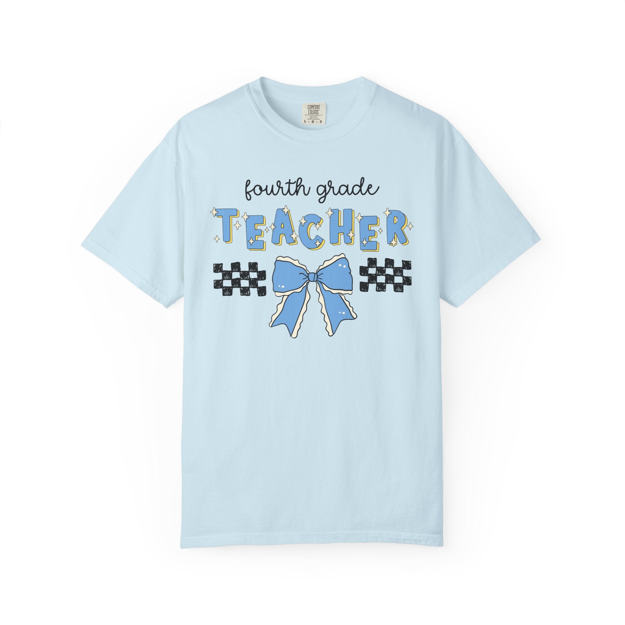 4th Grade Teacher Tee with Bow - Opal and June