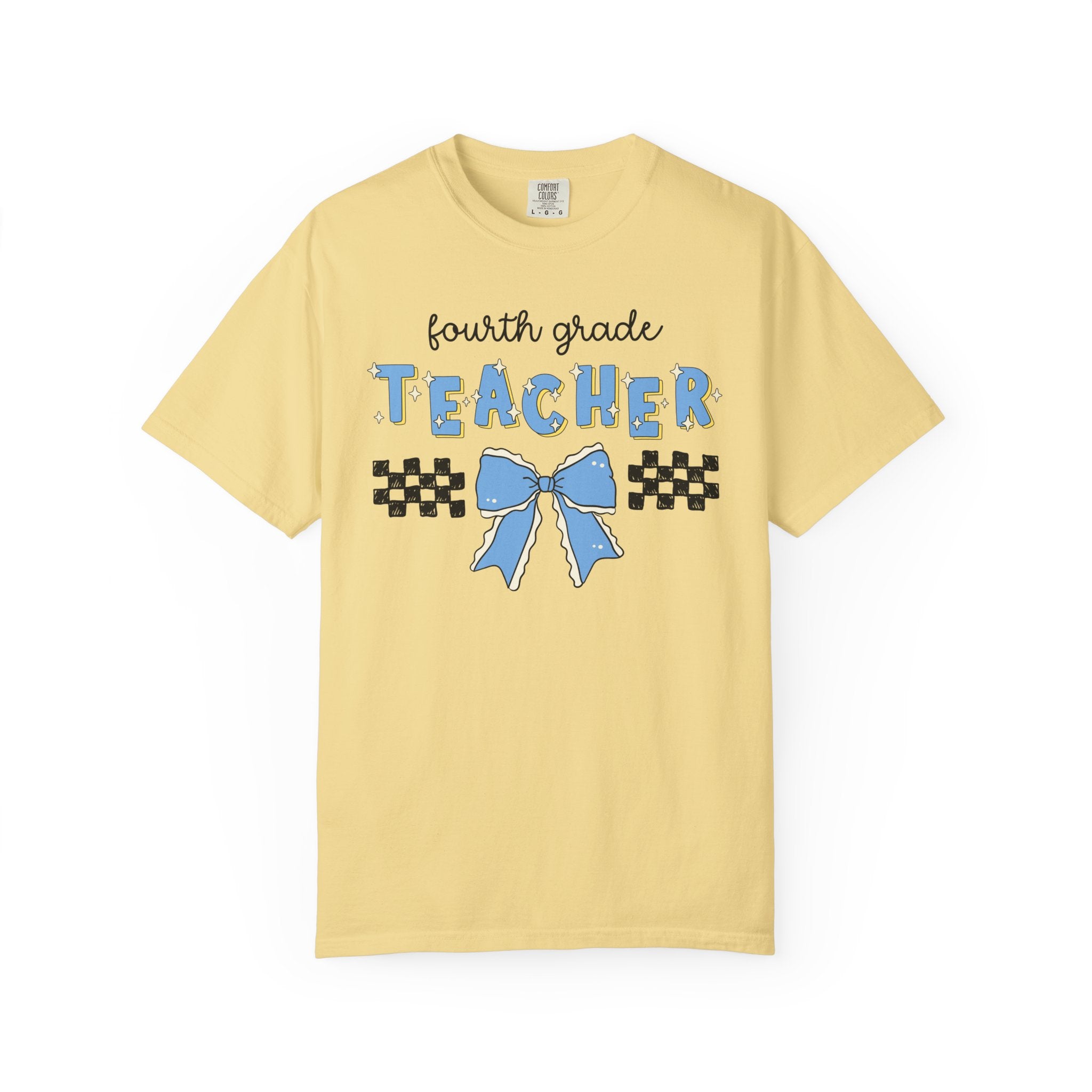 4th Grade Teacher Tee with Bow - Opal and June